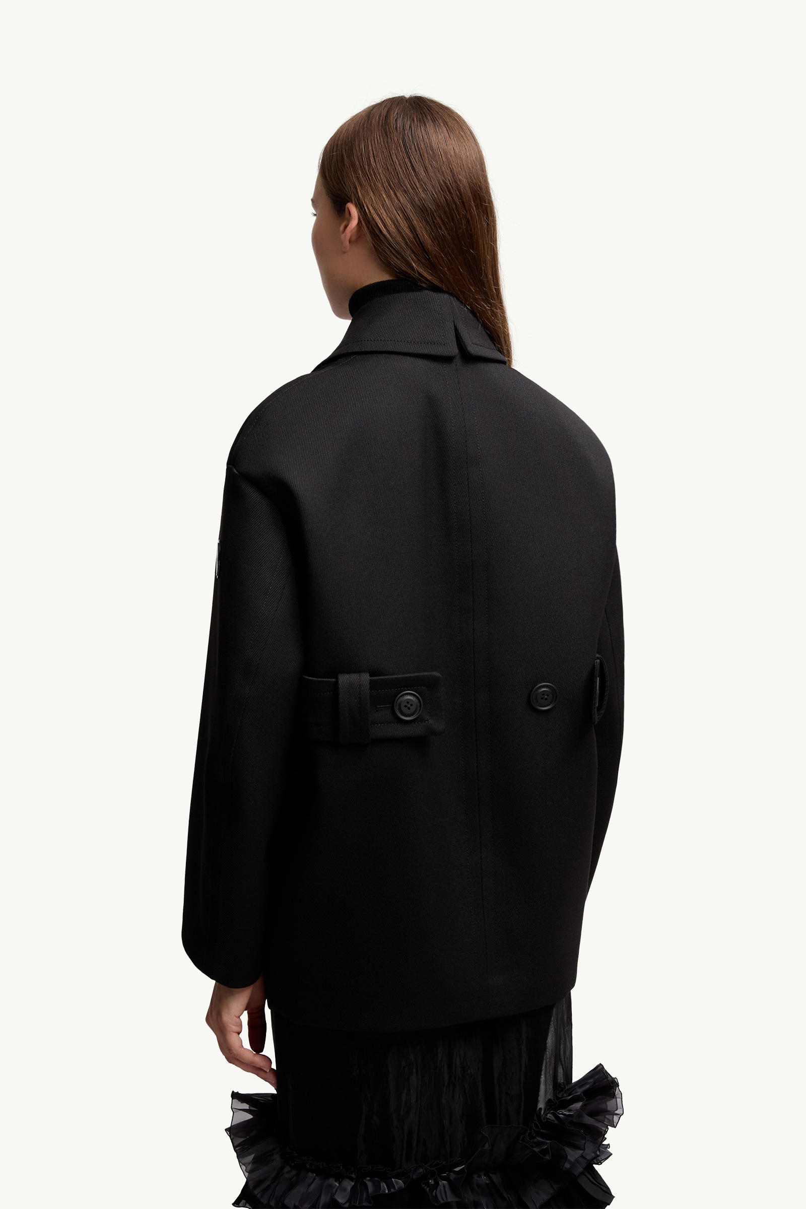 Moncler x EE72 by Edward Enninful Maysak Wool Short Down Jacket Women Black Moncler 4