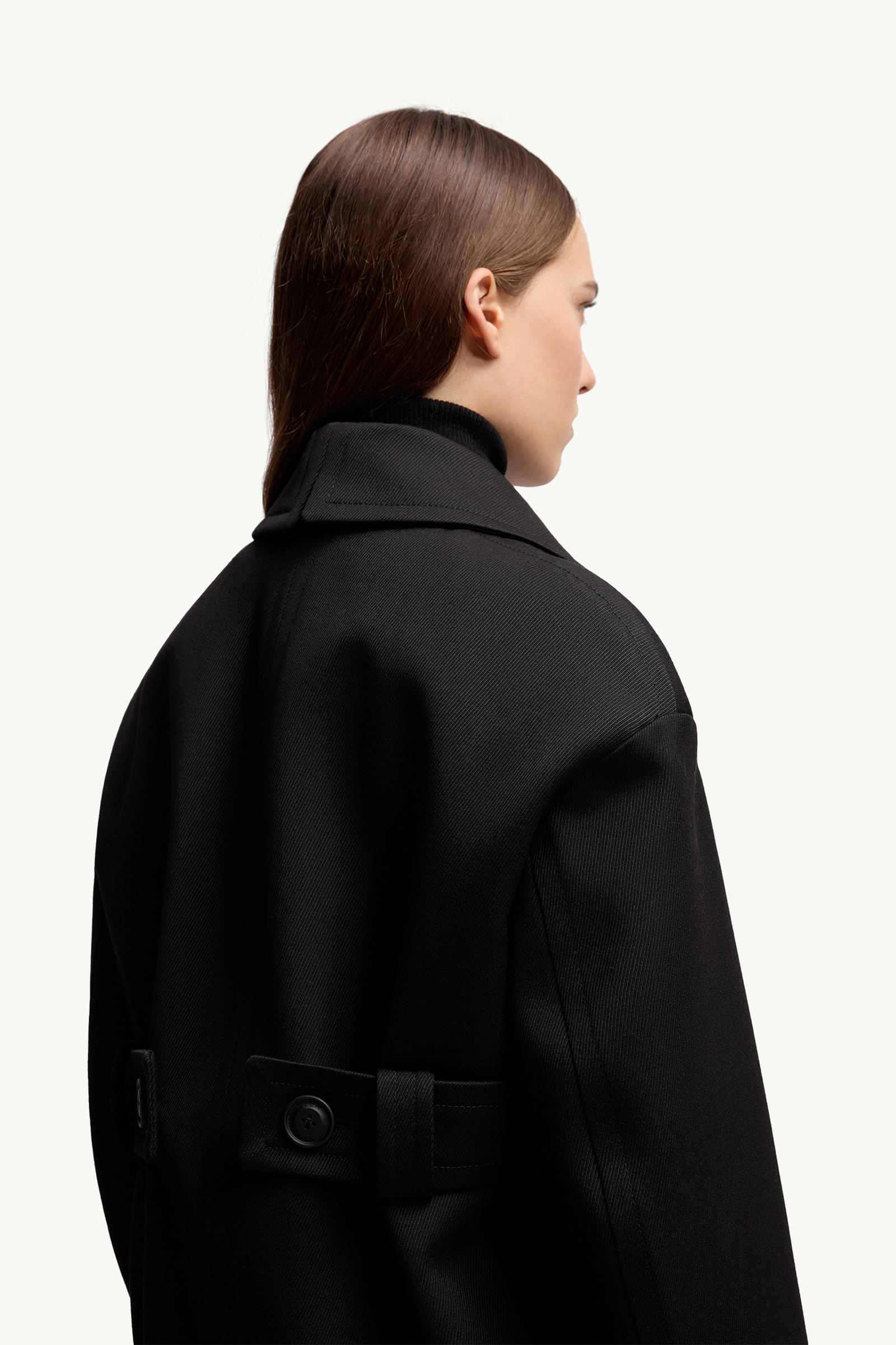 Moncler x EE72 by Edward Enninful Maysak Wool Short Down Jacket Women Black Moncler 5