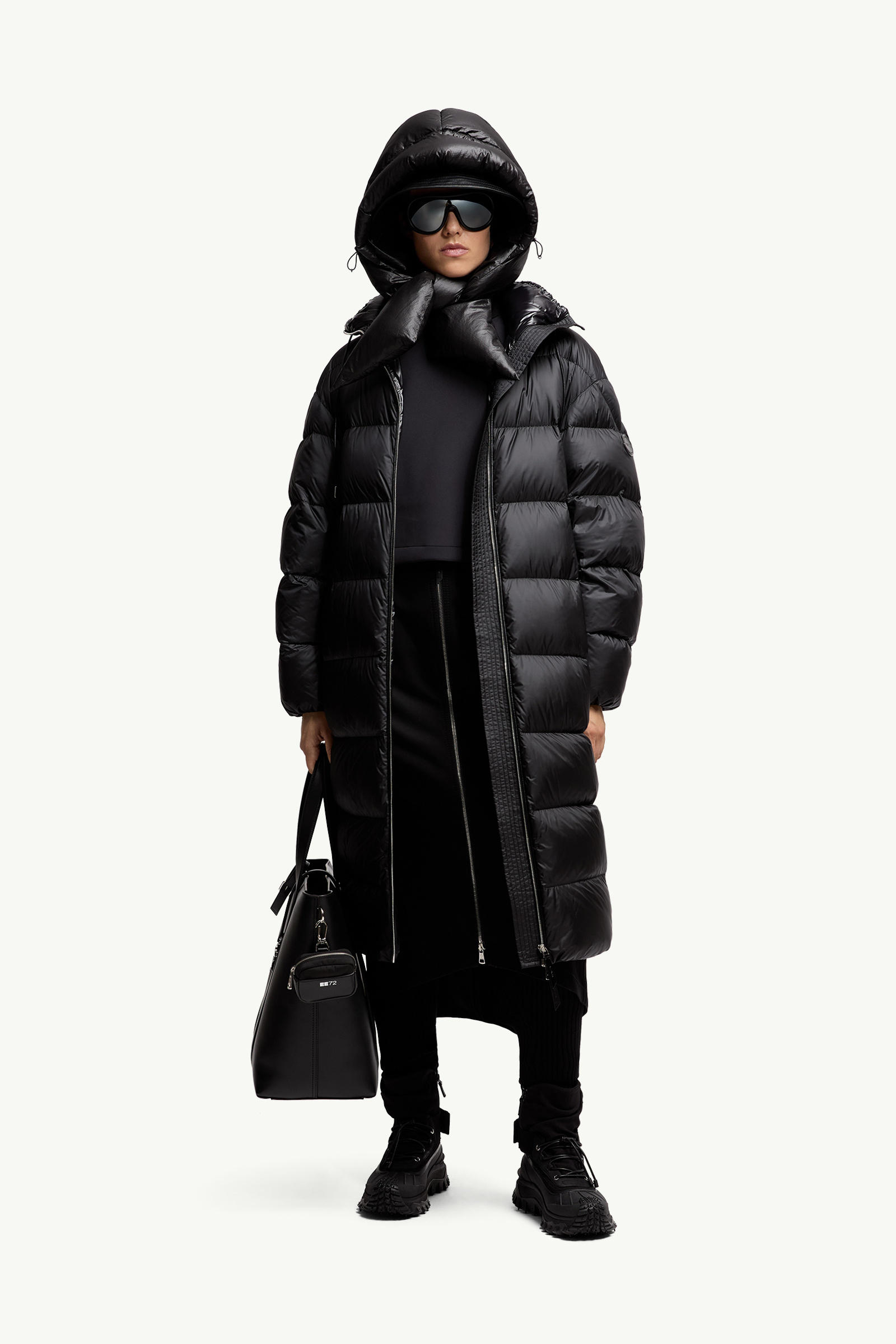 Moncler x EE72 by Edward Enninful Thiol Long Down Jacket Women Black Moncler 0
