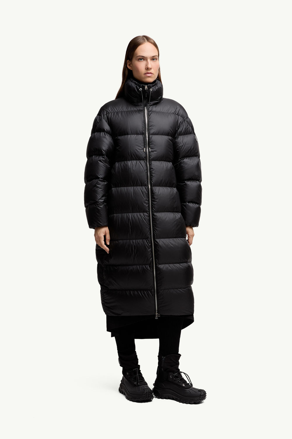 Moncler x EE72 by Edward Enninful Thiol Long Down Jacket Women Black Moncler 3
