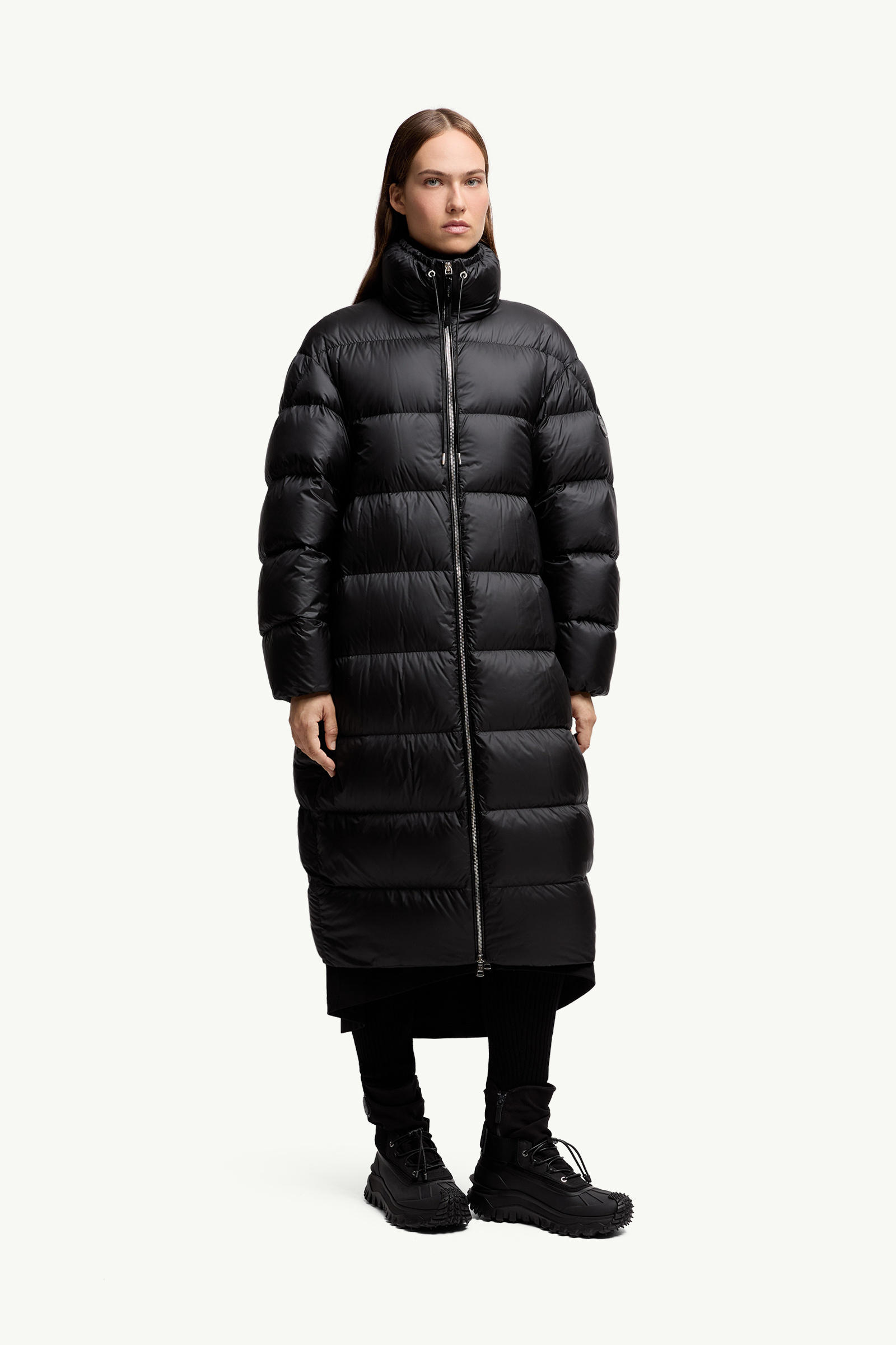 Moncler x EE72 by Edward Enninful Thiol Long Down Jacket Women Black Moncler 3