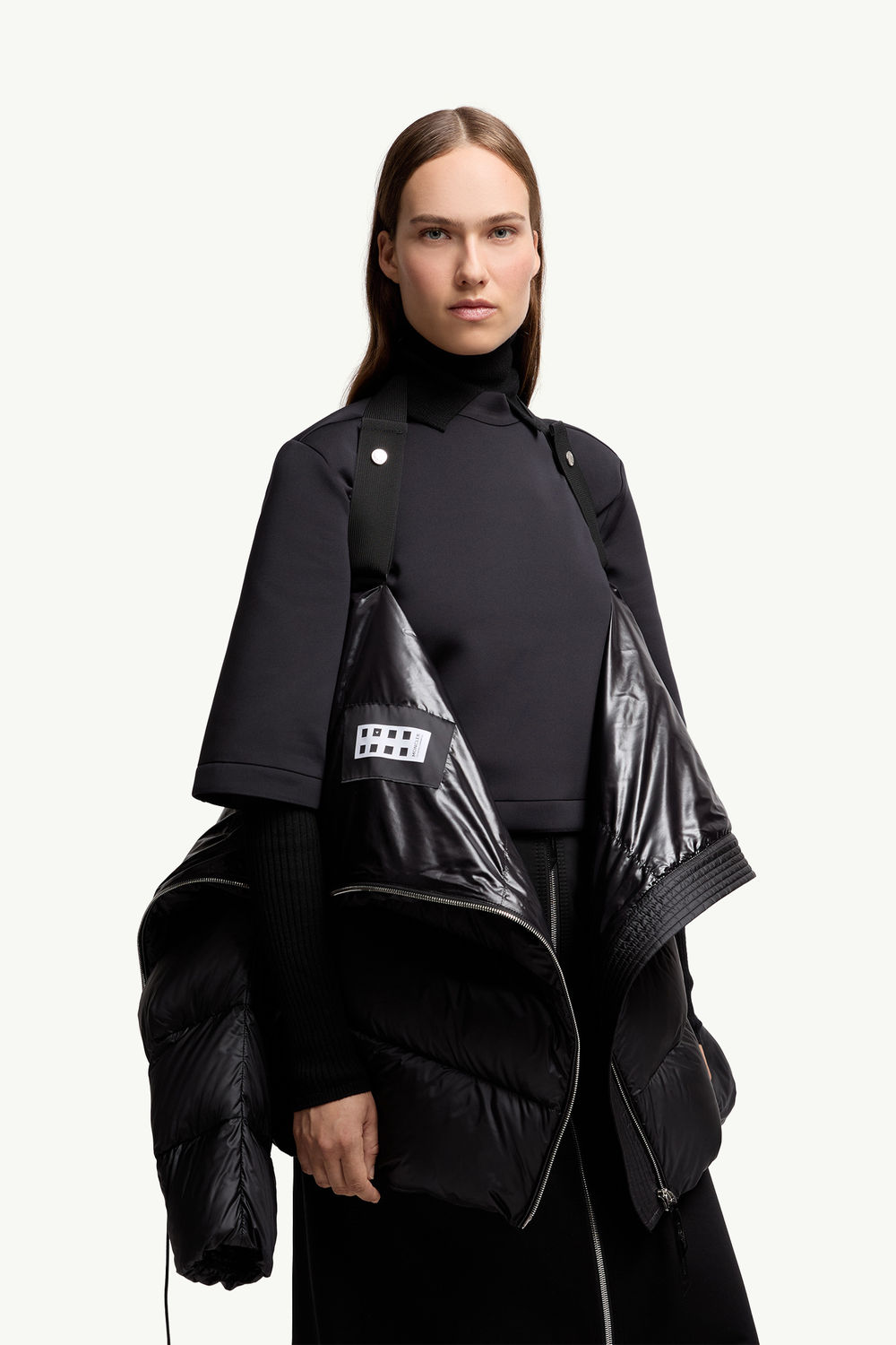 Moncler x EE72 by Edward Enninful Thiol Long Down Jacket Women Black Moncler 5