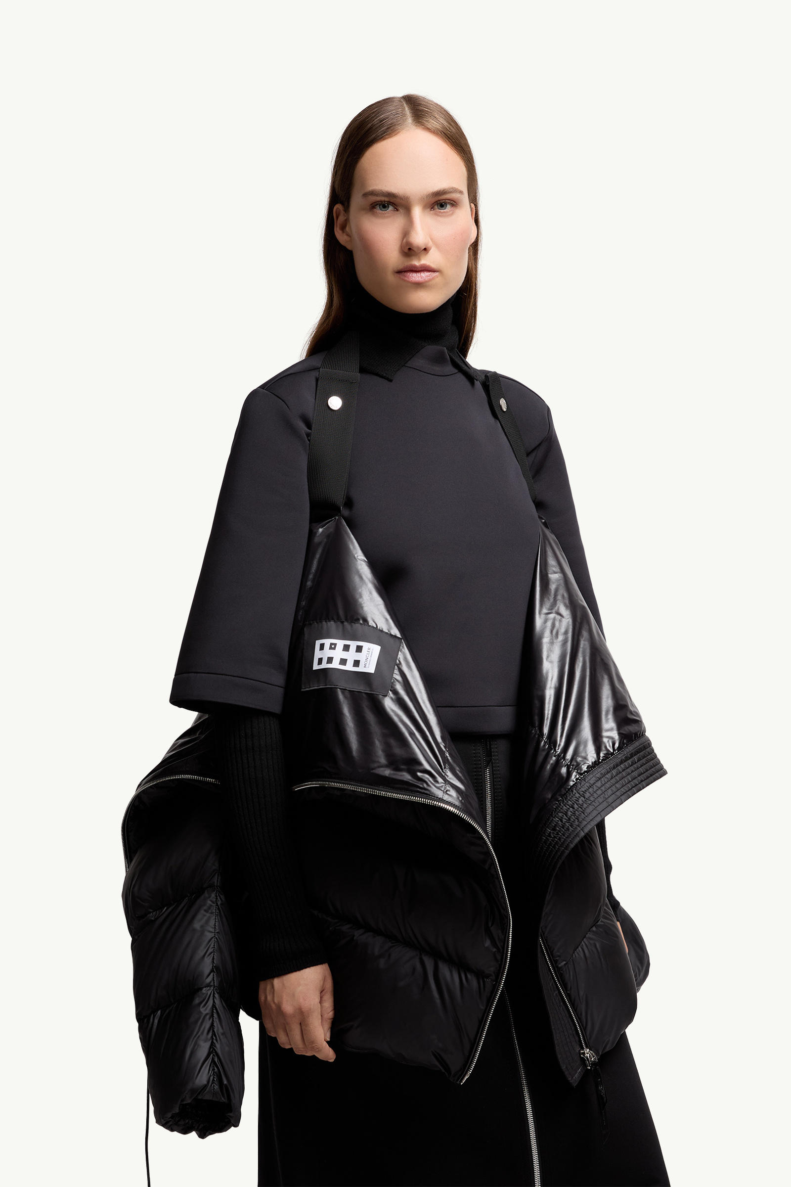 Moncler x EE72 by Edward Enninful Thiol Long Down Jacket Women Black Moncler 5