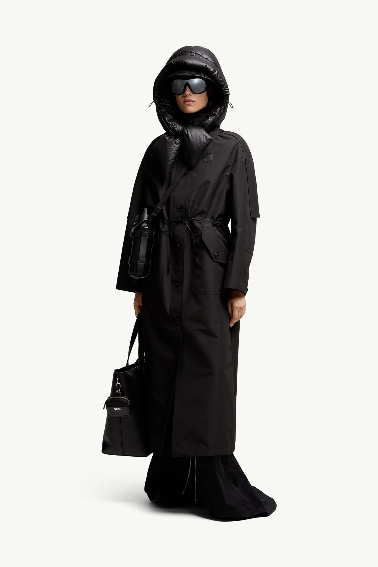 Moncler x EE72 by Edward Enninful Winifred トレンチコート レディース ブラック Moncler 0