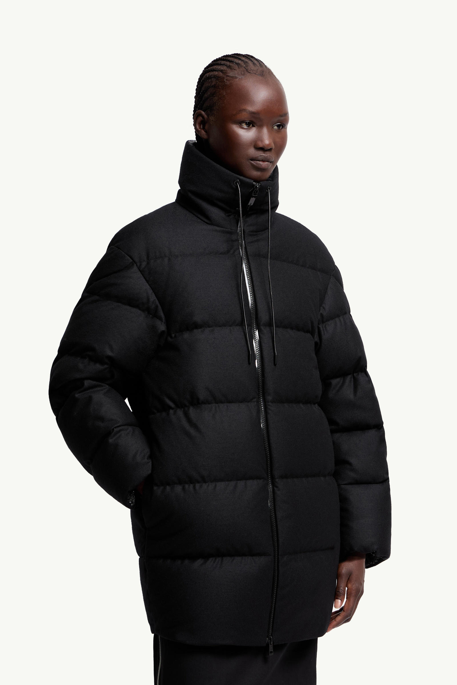 Moncler x EE72 by Edward Enninful Maarutha Long Down Jacket Women Black Moncler 3