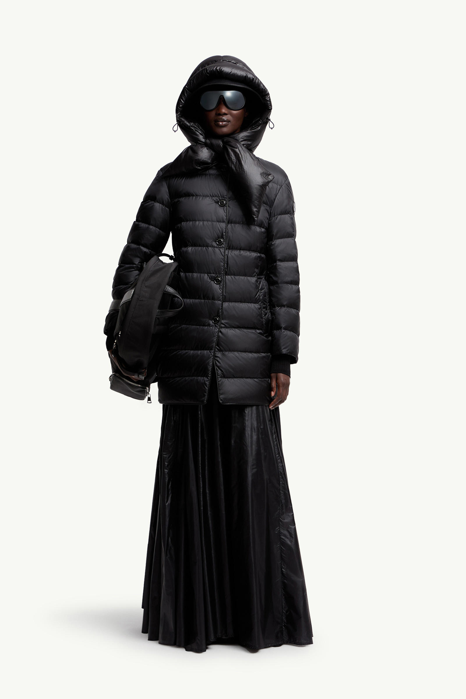 Moncler x EE72 by Edward Enninful Goran Long Down Jacket Women Black Moncler 0
