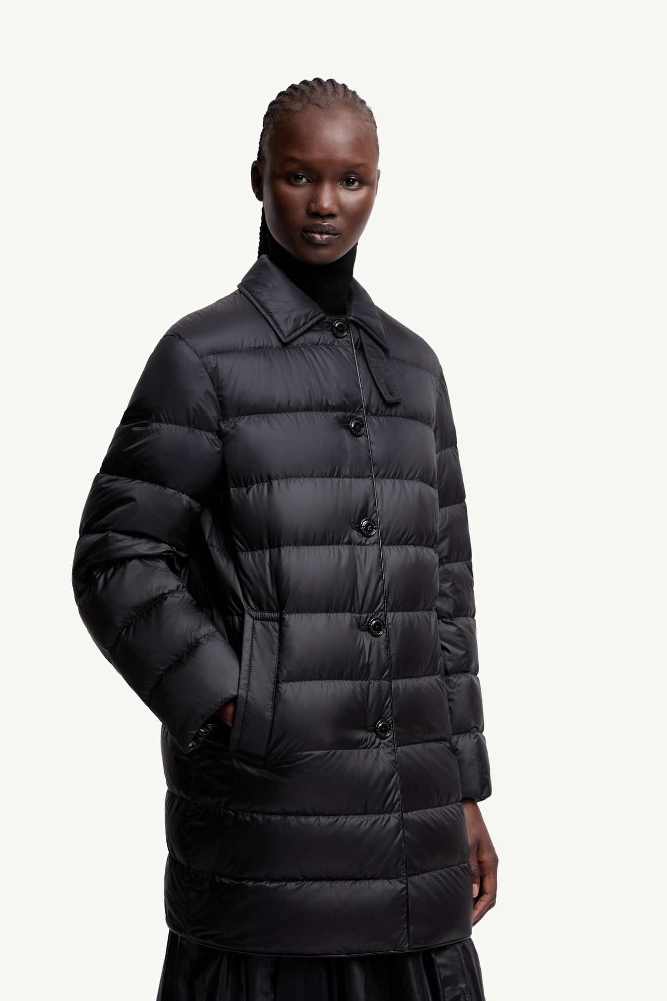 Moncler x EE72 by Edward Enninful Goran lange Daunenjacke Damen Schwarz Moncler 3