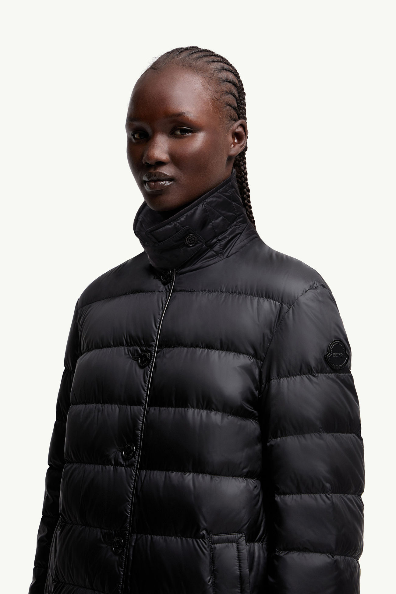 Moncler x EE72 by Edward Enninful Goran lange Daunenjacke Damen Schwarz Moncler 5
