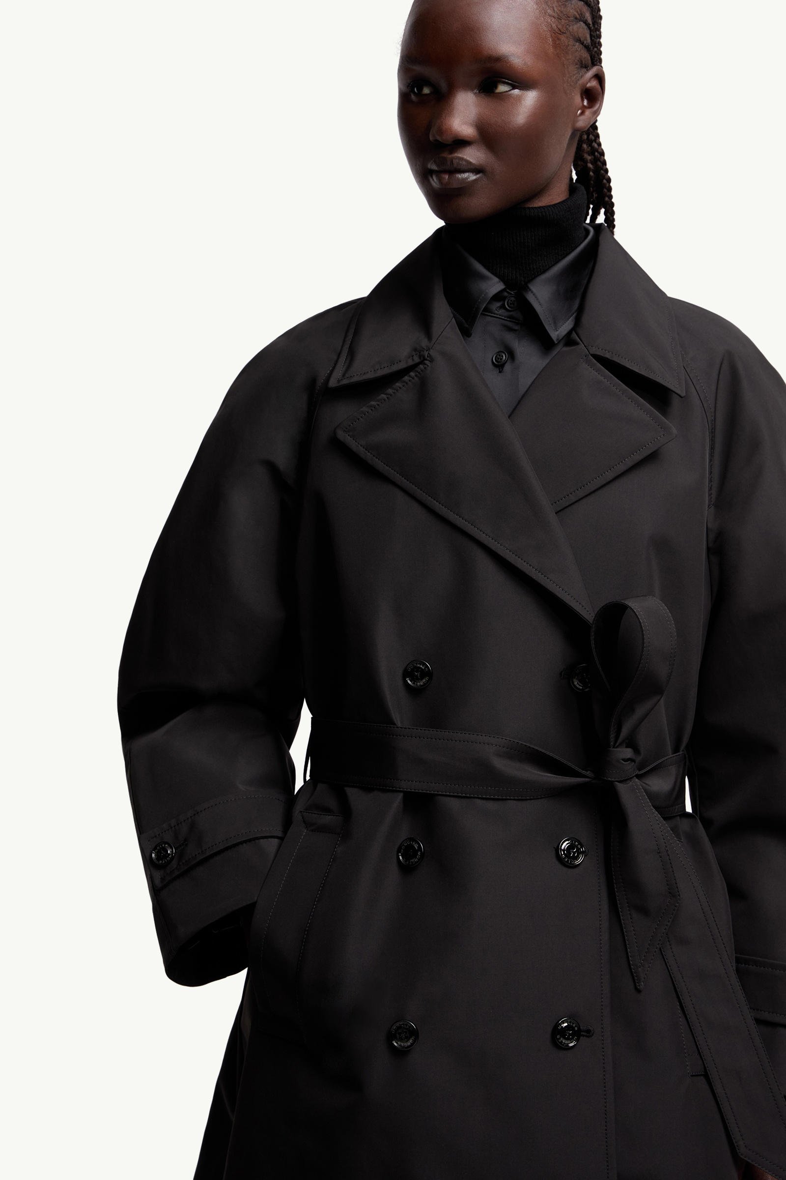 Trench-coat Zake Moncler x EE72 par Edward Enninful Femmes Noir Moncler 6
