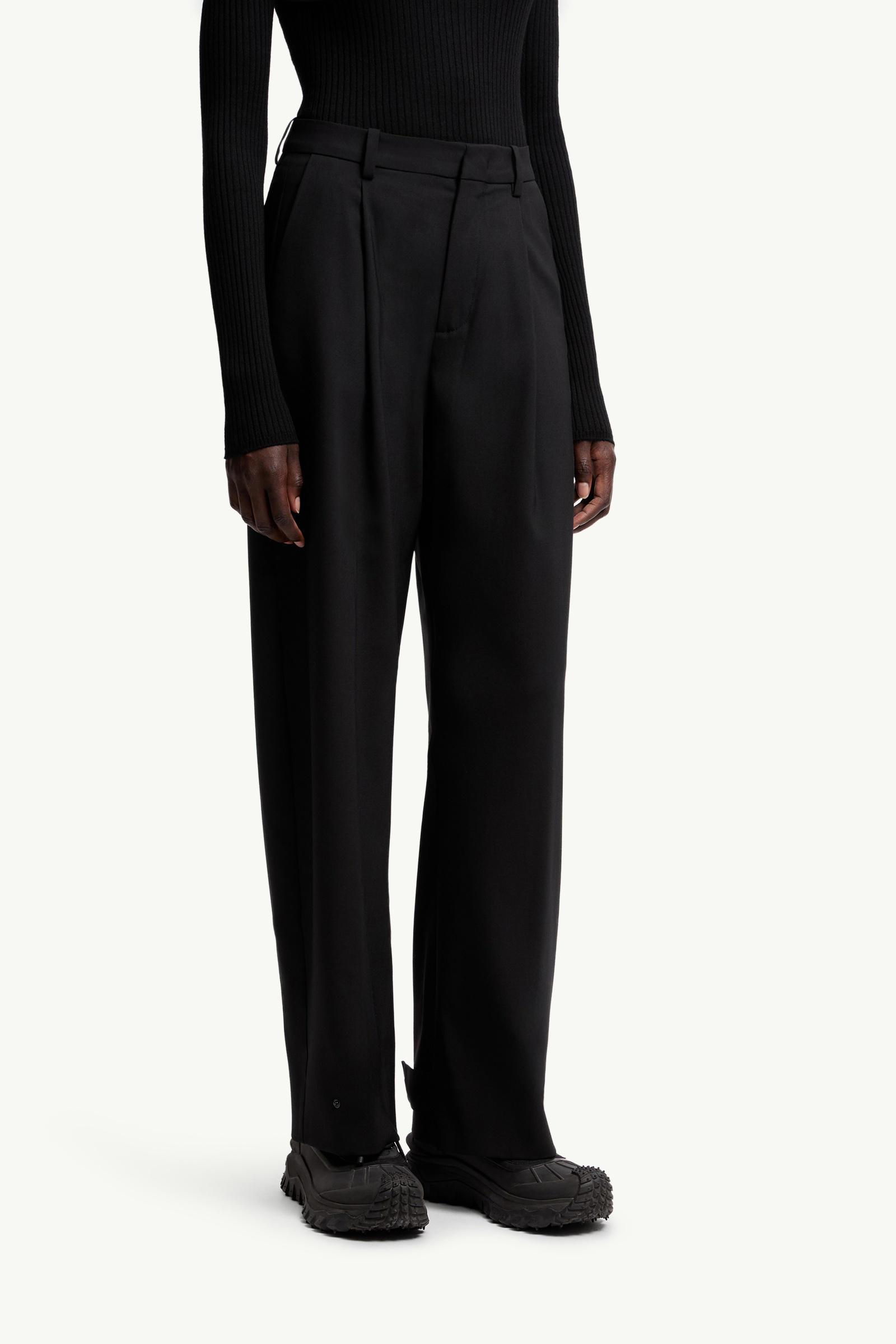 Moncler x EE72 by Edward Enninful Wool Pants Women Black Moncler 3