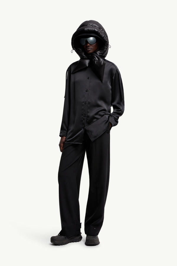 Moncler x EE72 by Edward Enninful女士缎面衬衫 女士 黑色 Moncler 0