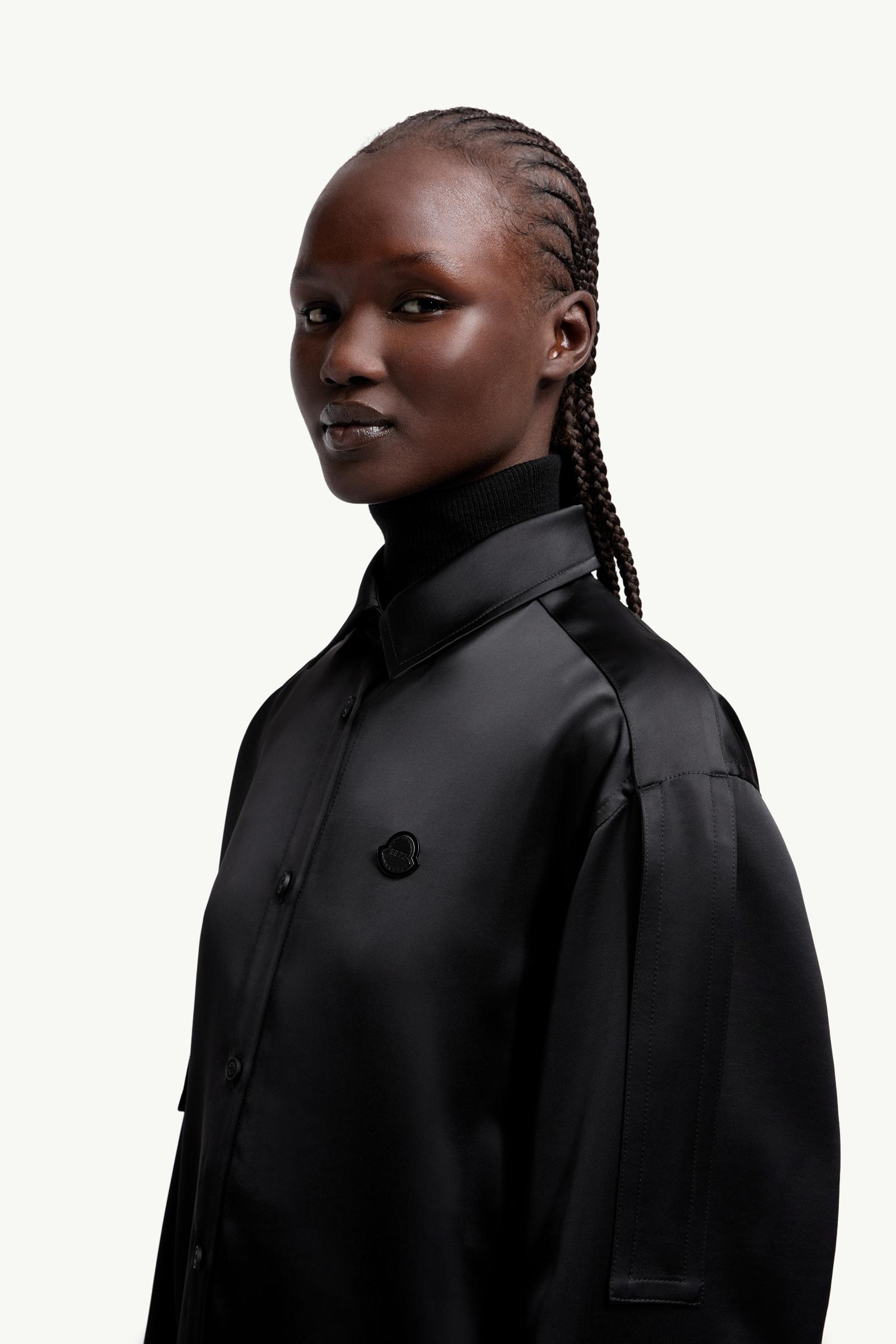 Moncler x EE72 by Edward Enninful Hemd aus Satin Damen Schwarz Moncler 1
