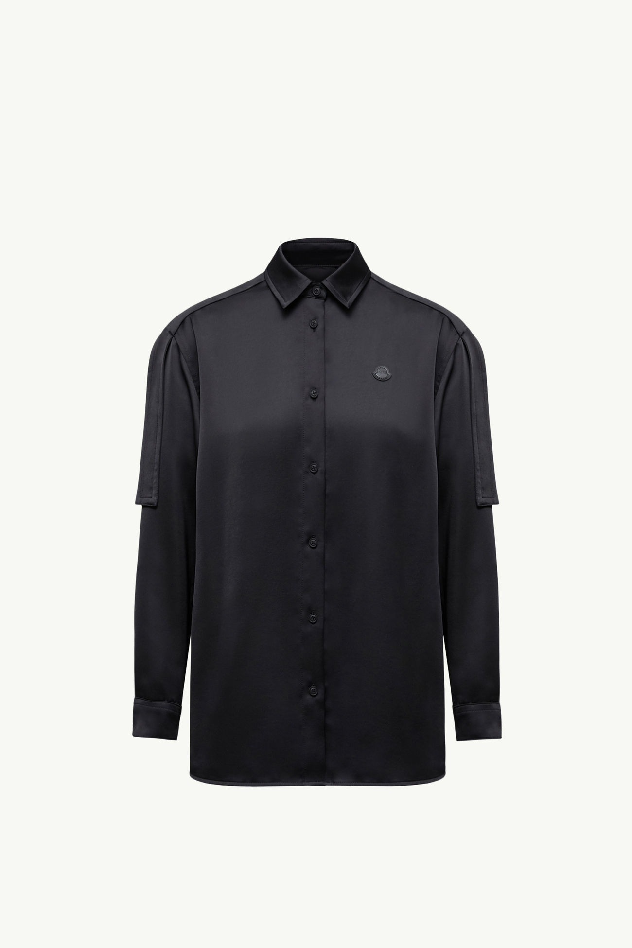 Camicia in satin Moncler x EE72 di Edward Enninful Donna Nero Moncler 2