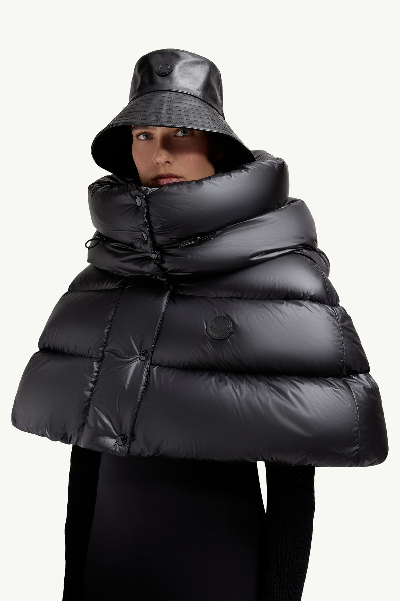 Gorro de pescador de piel Moncler x EE72 by Edward Enninful Mujer Negro Moncler 1