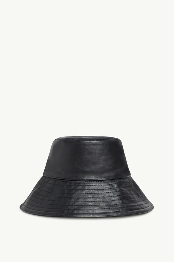 Moncler x EE72 by Edward Enninful Leather Bucket Hat Women Black Moncler 3