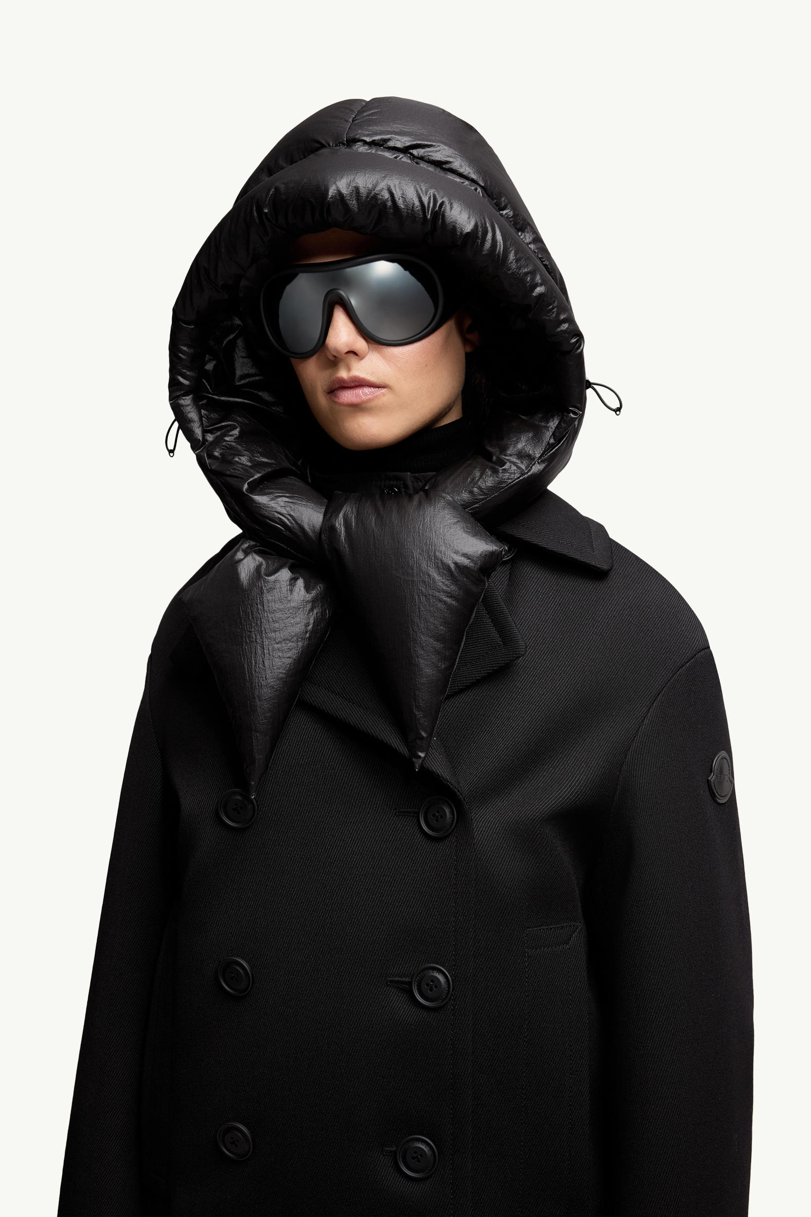 Moncler x EE72 by Edward Enninful羽絨防風雪面罩式風帽 女士 黑色 Moncler 1
