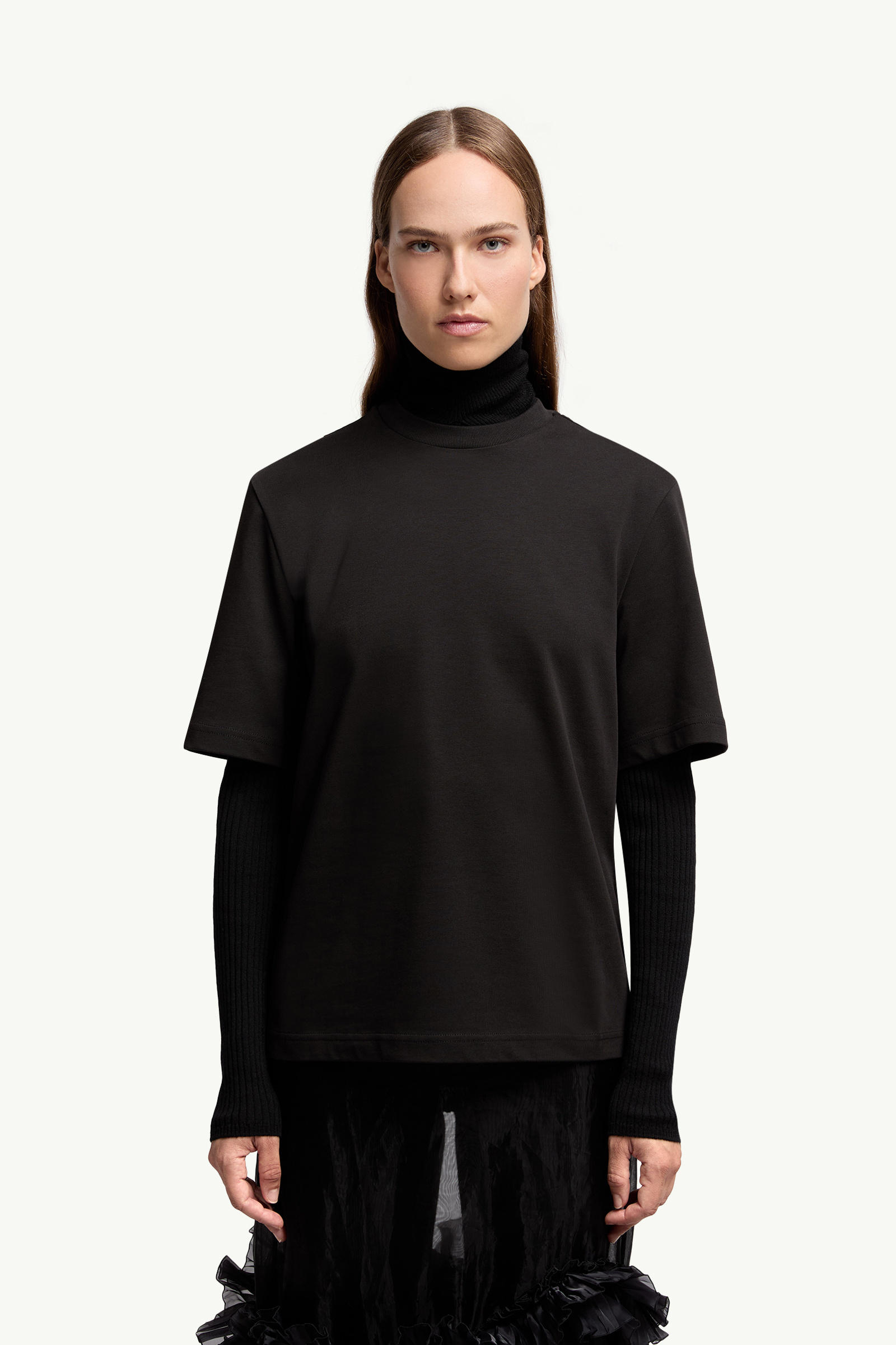 T-shirt en coton Moncler x EE72 par Edward Enninful Femmes Noir Moncler 3