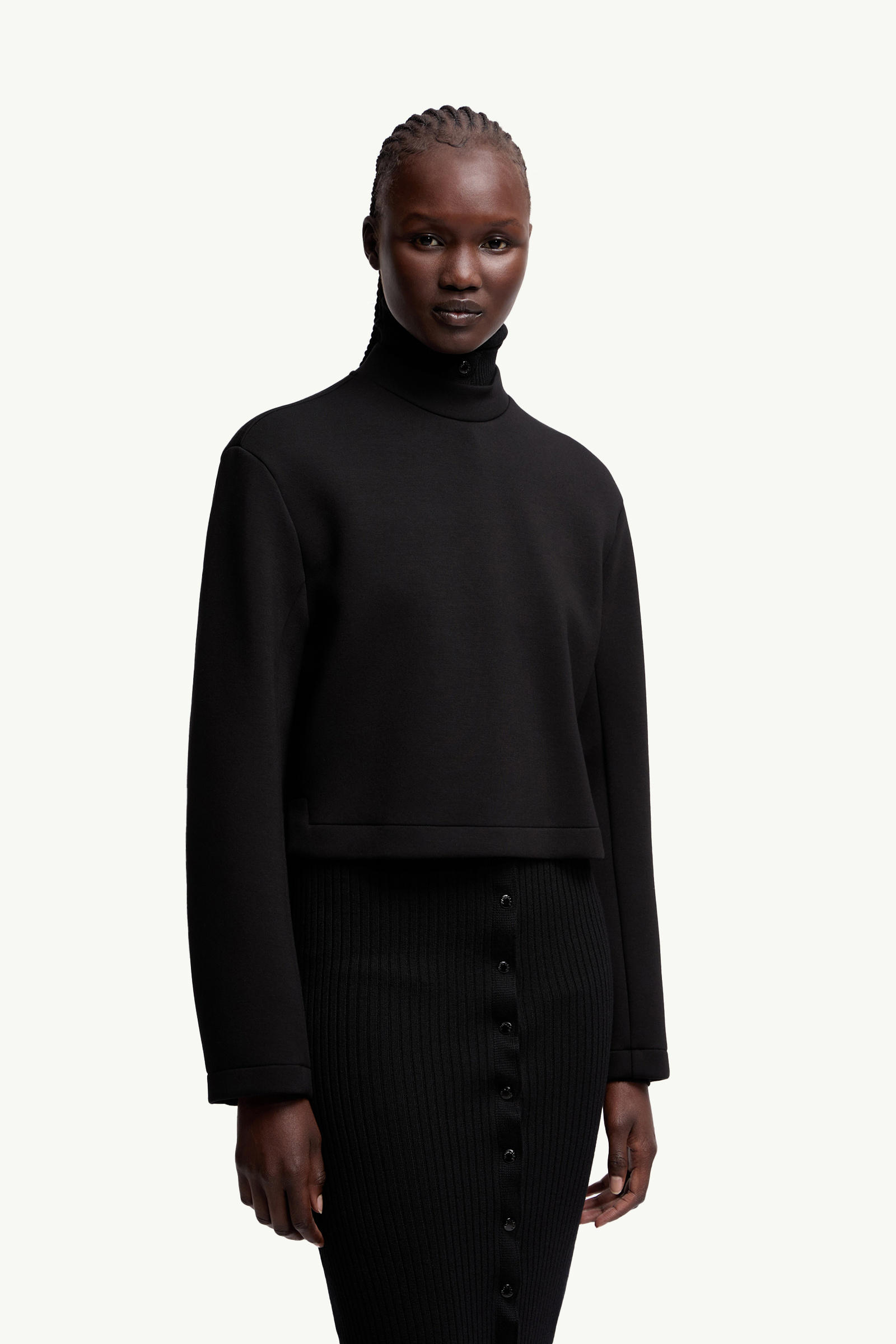 Felpa girocollo Moncler x EE72 di Edward Enninful Donna Nero Moncler 3