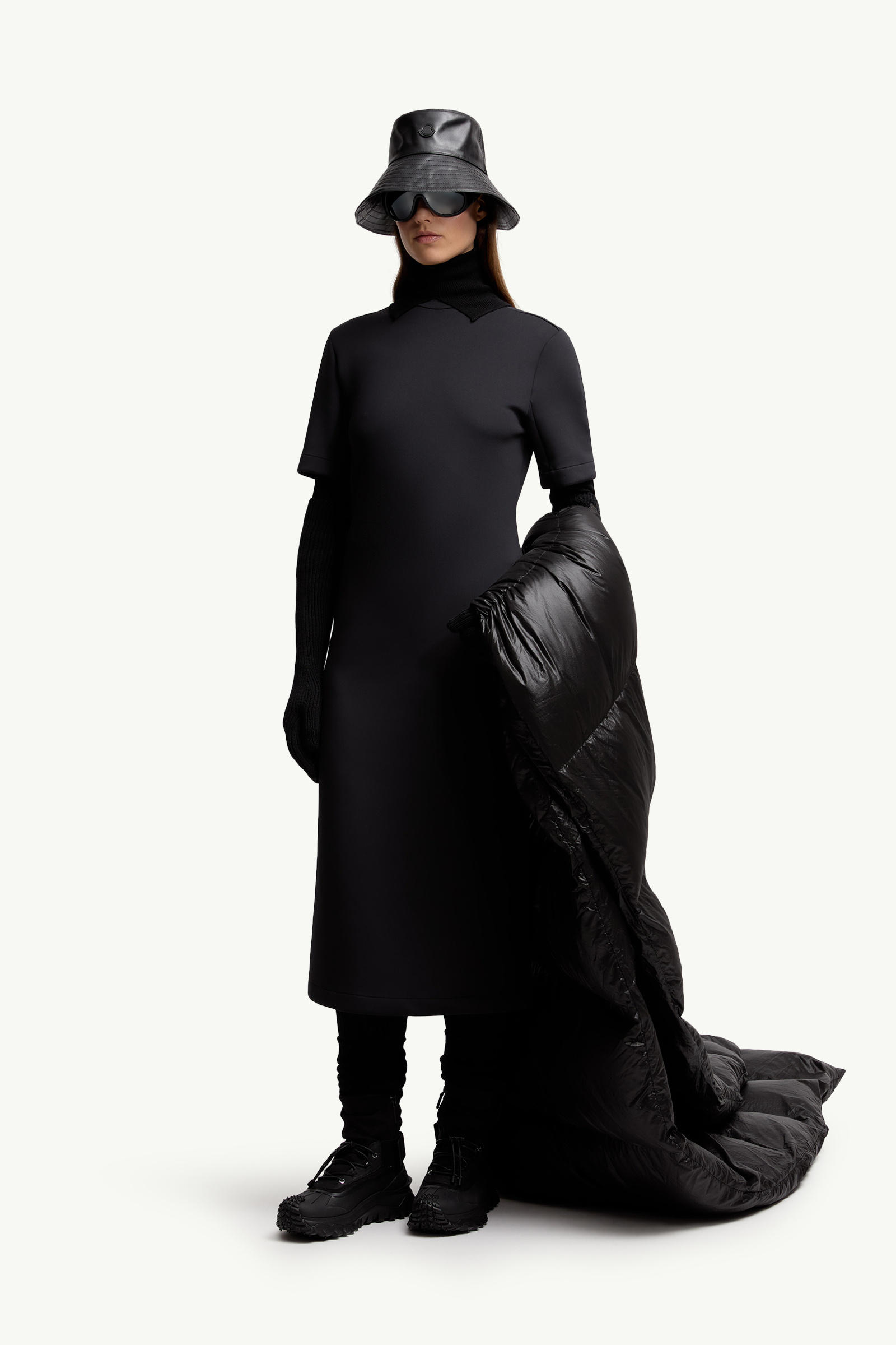 Moncler x EE72 by Edward Enninful Midi Dress Women Black Moncler 0