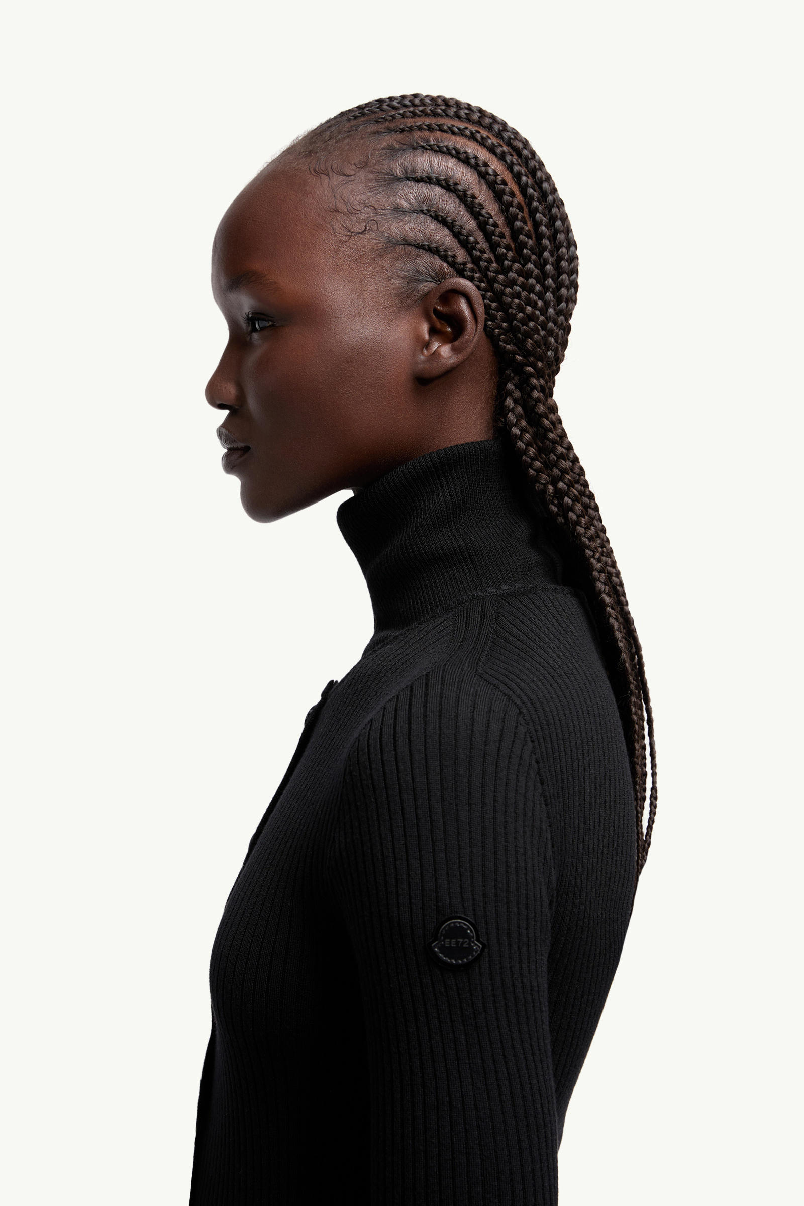 Cardigan en laine Moncler x EE72 par Edward Enninful Femmes Noir Moncler 1
