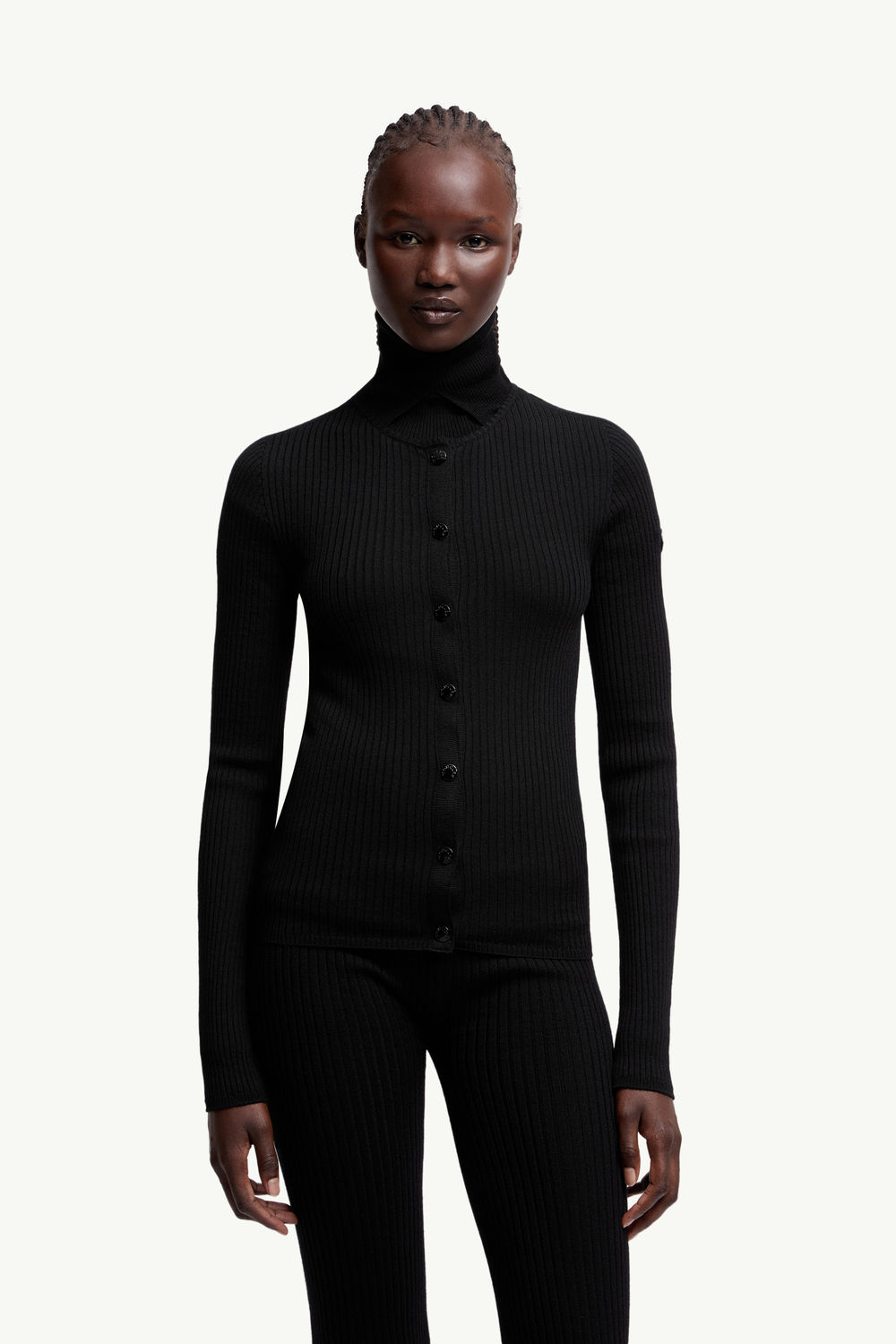 Moncler x EE72 by Edward Enninful Wool Cardigan Women Black Moncler 3