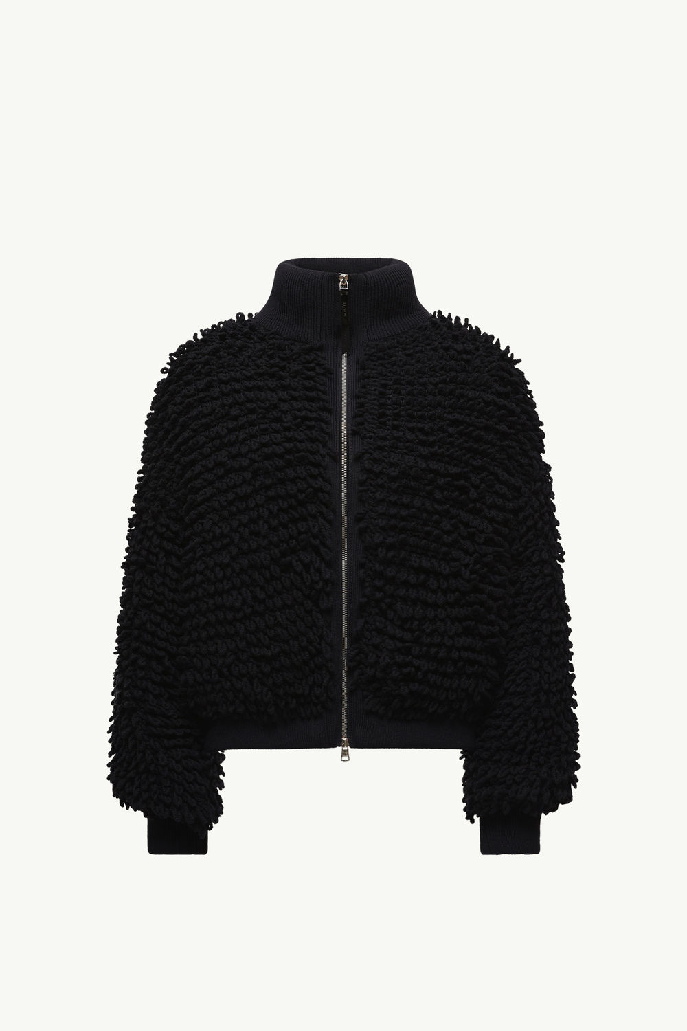 Cardigan con zip Moncler x EE72 di Edward Enninful in misto lana Donna Nero Moncler 2