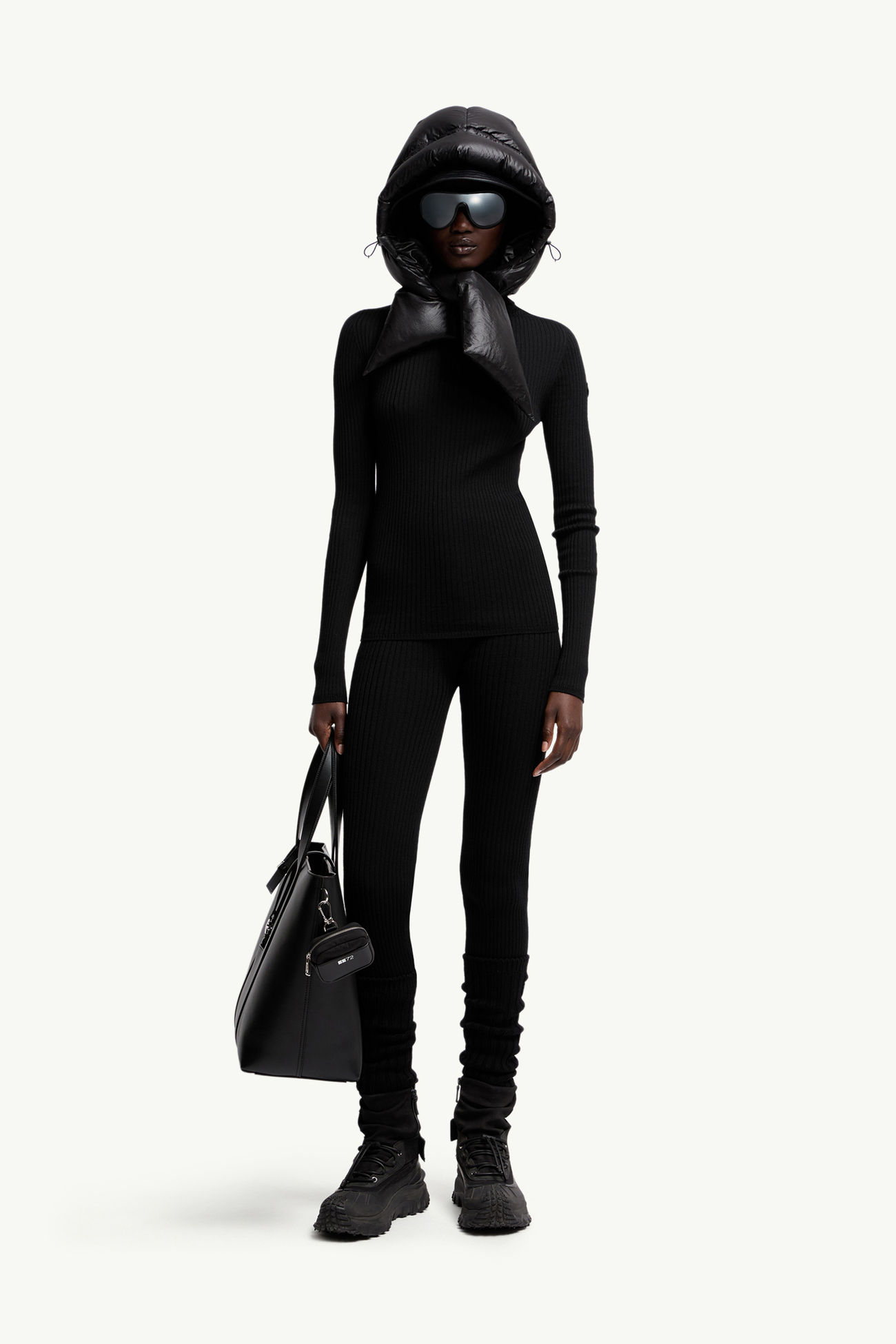 Maglione dolcevita Moncler x EE72 di Edward Enninful in lana Donna Nero Moncler 0