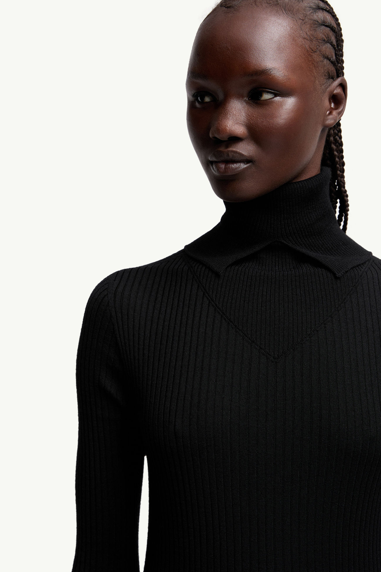 Maglione dolcevita Moncler x EE72 di Edward Enninful in lana Donna Nero Moncler 5