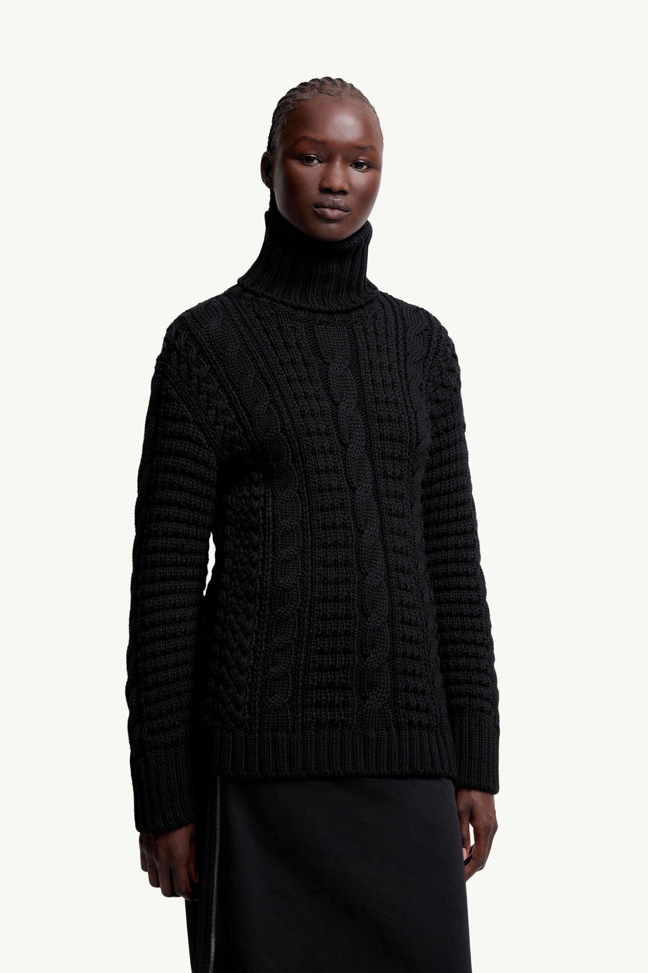 Moncler x EE72 by Edward Enninful Wool Turtleneck Sweater Women Black Moncler 3