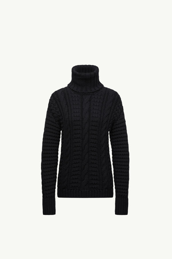 Maglione dolcevita Moncler x EE72 di Edward Enninful in lana Donna Nero Moncler 2
