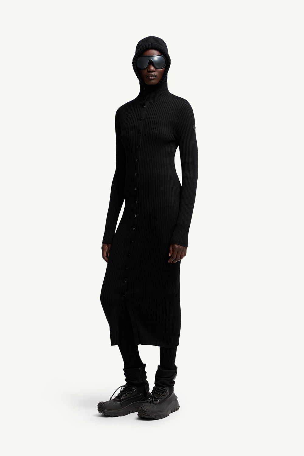 Moncler x EE72 by Edward Enninful Wool Turtleneck Dress Women Black Moncler 0