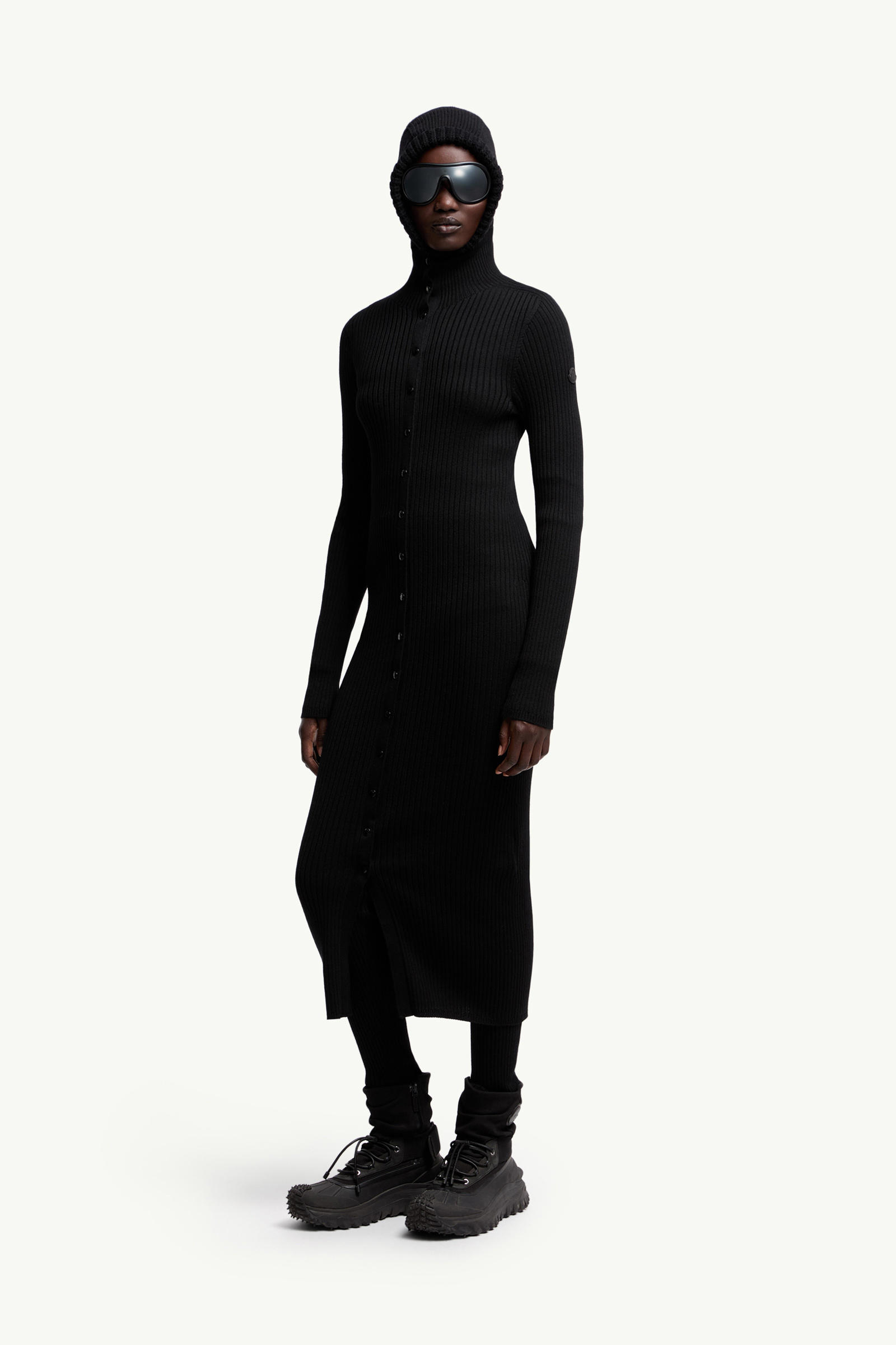 Moncler x EE72 by Edward Enninful Wool Turtleneck Dress Women Black Moncler 0