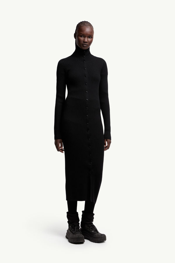 Abito Dolcevita Moncler x EE72 di Edward Enninful in lana Donna Nero Moncler 3