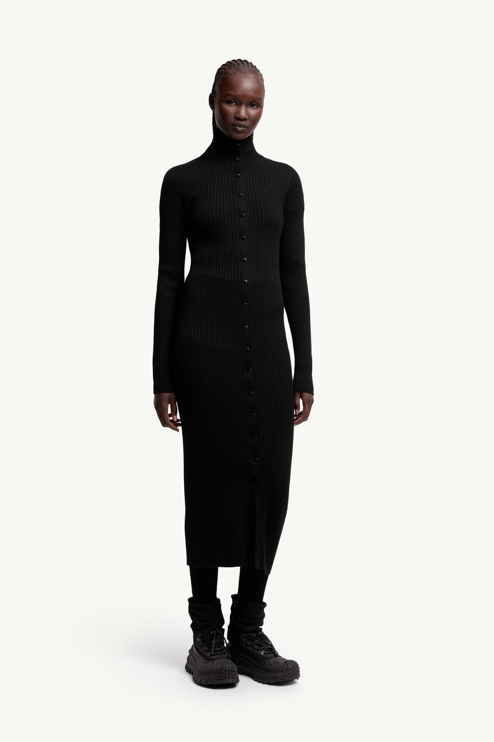 Moncler x EE72 by Edward Enninful Wool Turtleneck Dress Women Black Moncler 3