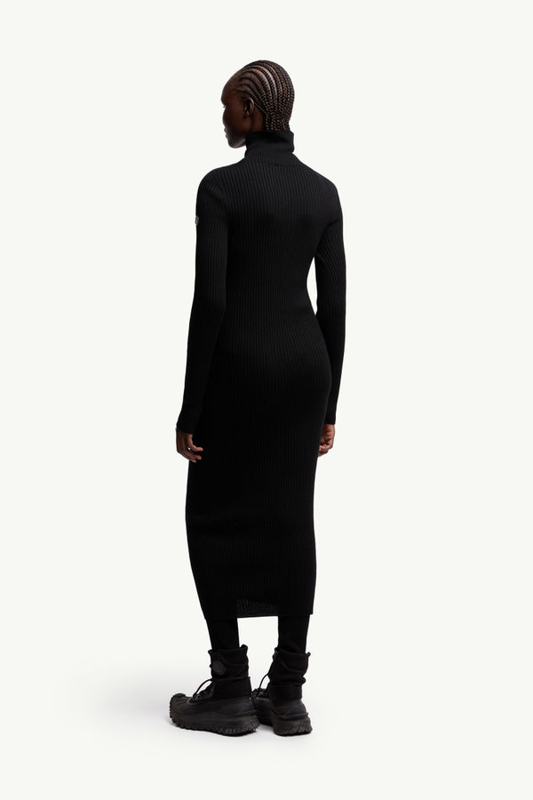 Abito Dolcevita Moncler x EE72 di Edward Enninful in lana Donna Nero Moncler 4