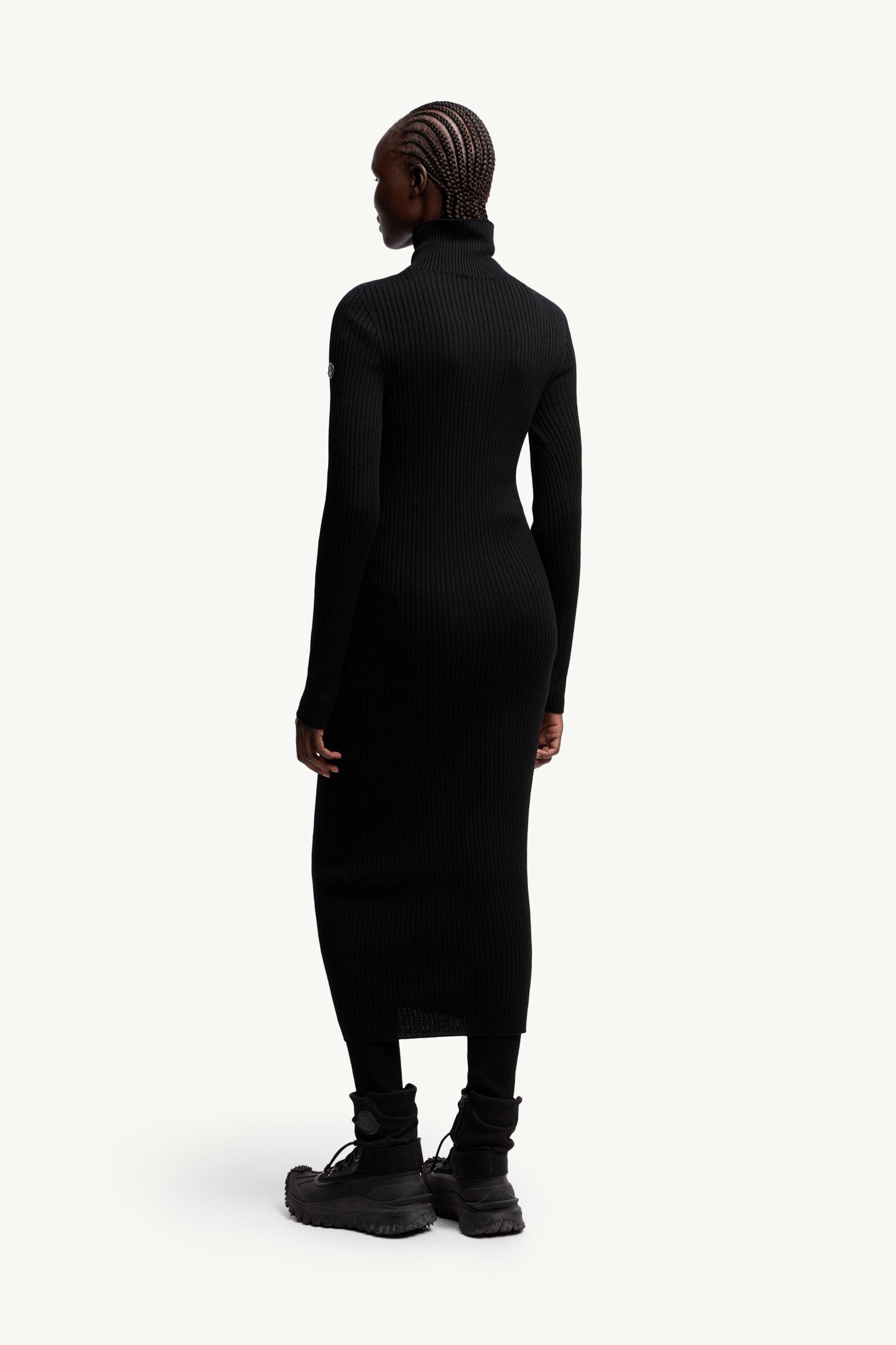 Black Moncler x EE72 by Edward Enninful Wool Turtleneck Dress