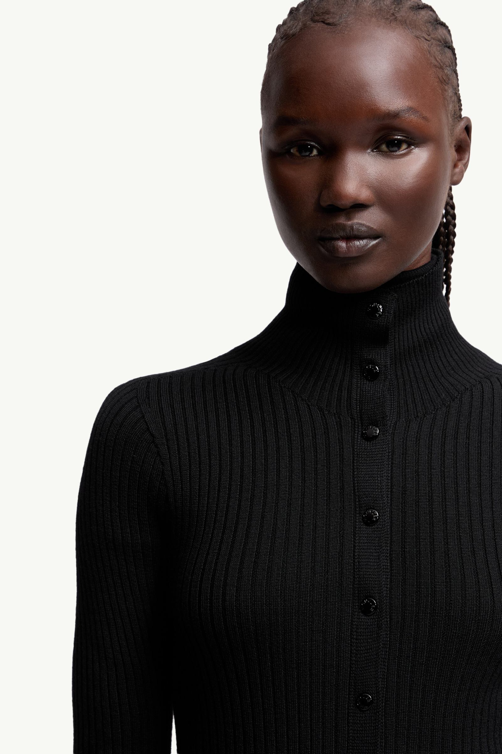 Black Moncler x EE72 by Edward Enninful Wool Turtleneck Dress