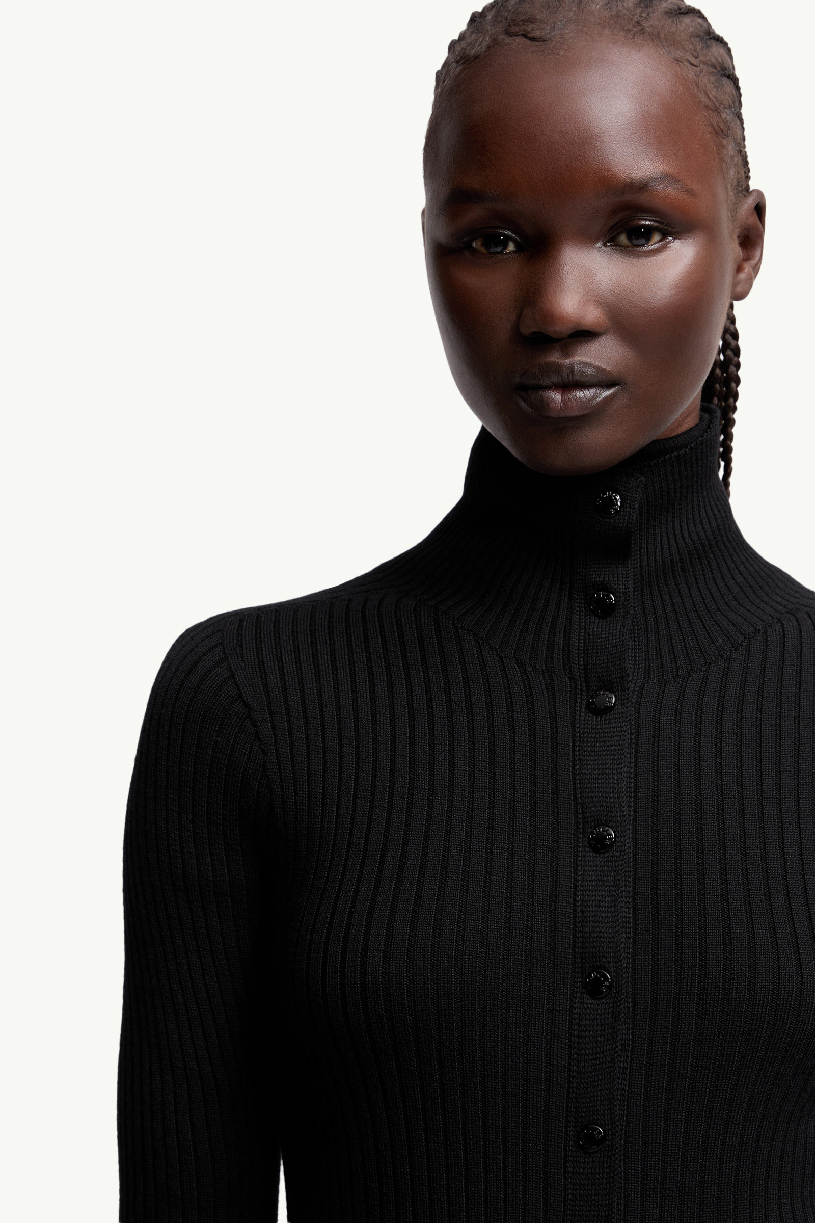 Moncler x EE72 by Edward Enninful Wool Turtleneck Dress Women Black Moncler 5