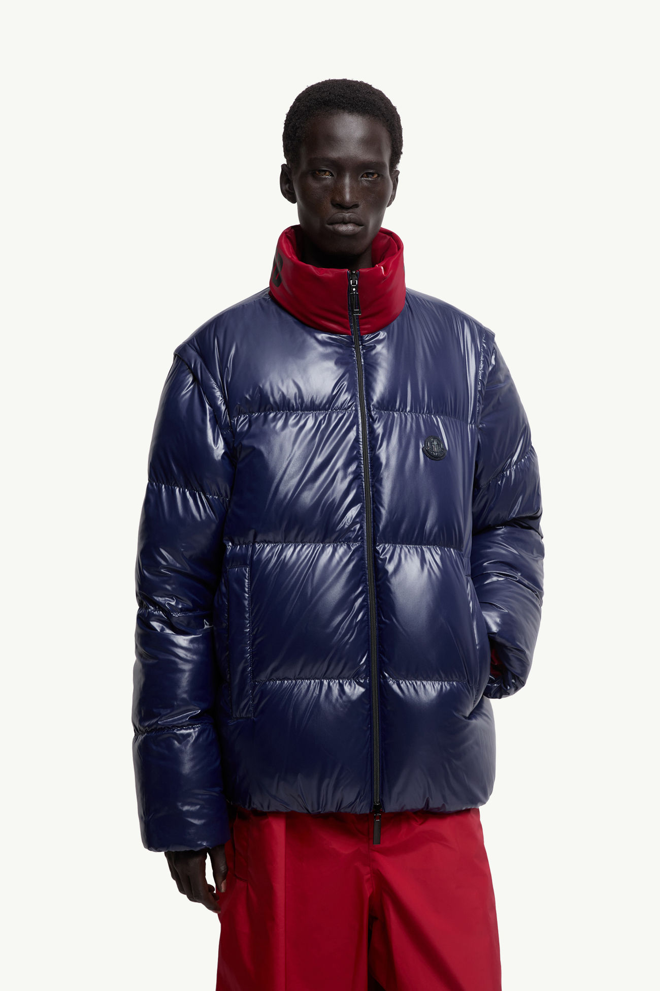 Moncler x A$AP Rocky Throttle wendbare 2-in-1-Daunenjacke Herren Dunkelrot Moncler 1
