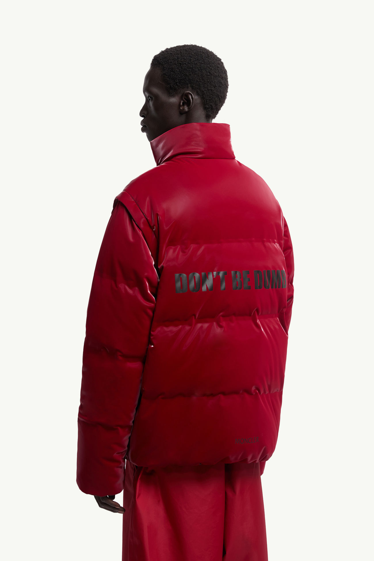Moncler x A$AP Rocky Throttle雙面二合一羽絨外套 男士 深紅色 Moncler 4