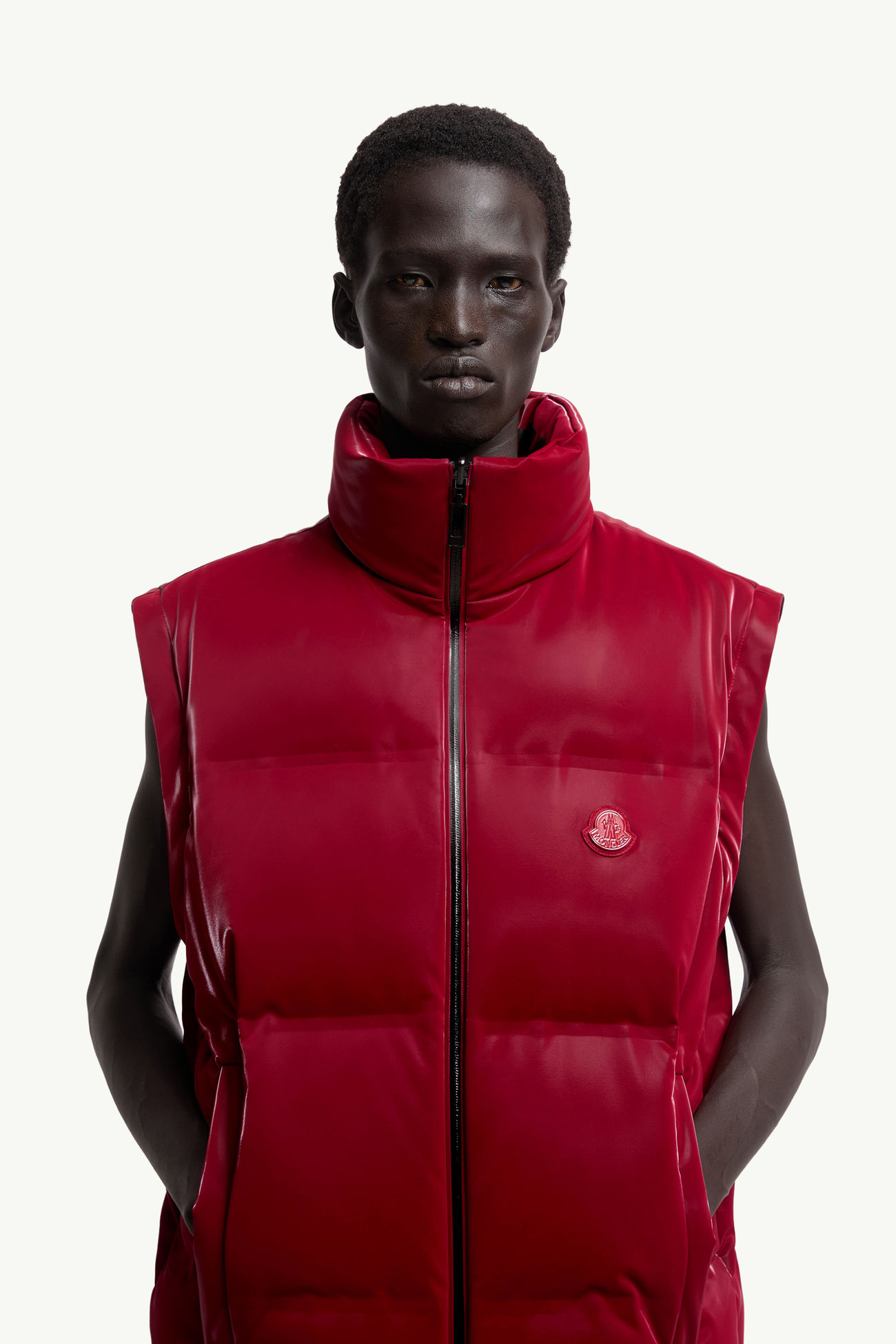 Moncler x A$AP Rocky Throttle雙面二合一羽絨外套 男士 深紅色 Moncler 6