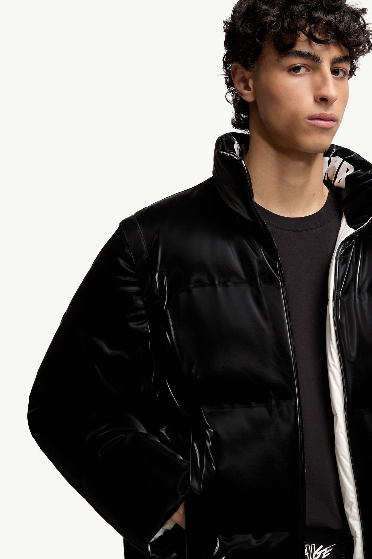 Moncler x A$AP Rocky Throttle男女款双面二合一羽绒夹克外套 男士 黑色 Moncler 7