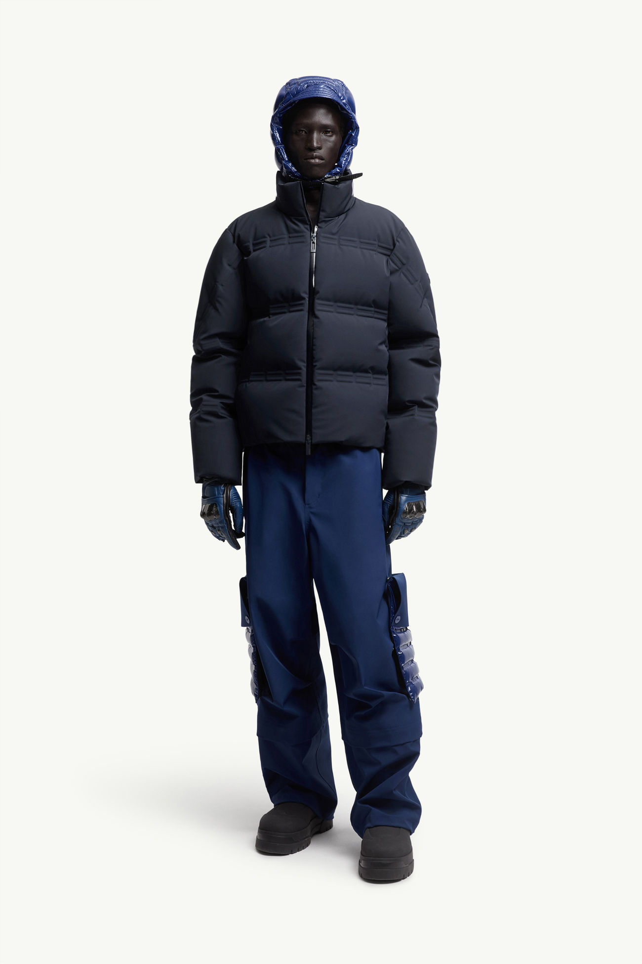 ネイビーブルー Moncler x A$AP Rocky Rally ショートダウンジャケット 