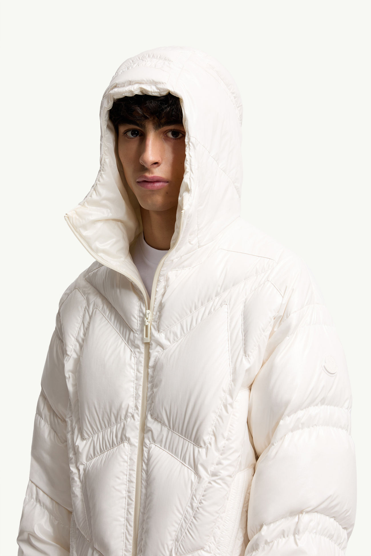 ホワイト Moncler x A$AP Rocky Bahianinha ショートダウンジャケット 