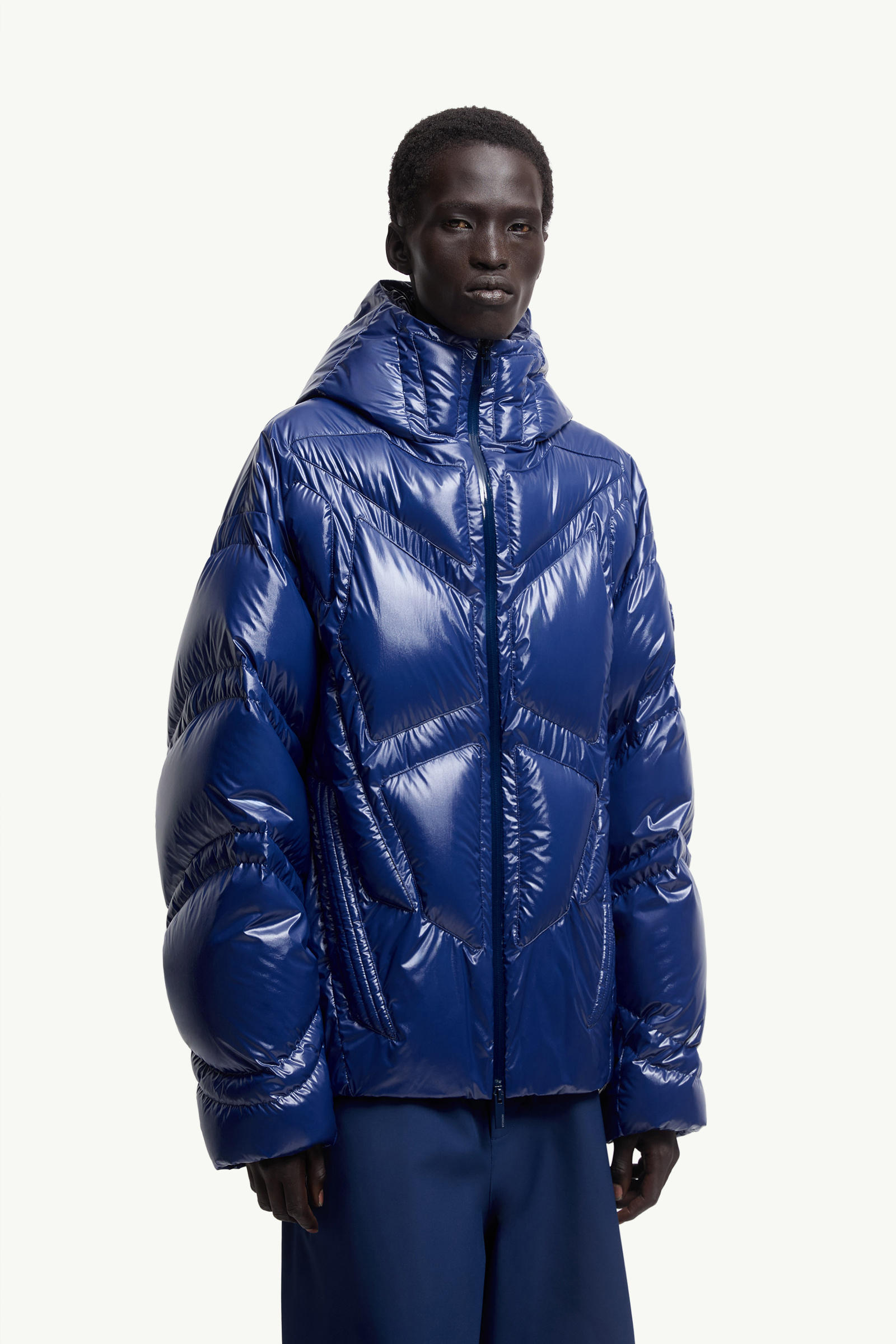 Moncler x A$AP Rocky Bahianinha連帽短身羽絨外套 中性 鮮藍色 Moncler 3