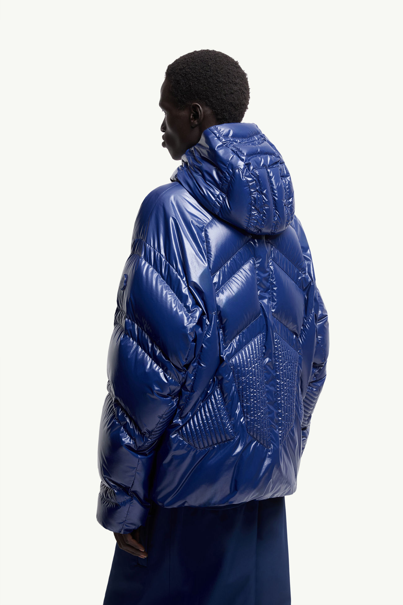 Moncler x A$AP Rocky Bahianinha連帽短身羽絨外套 男士 鮮藍色 Moncler 4