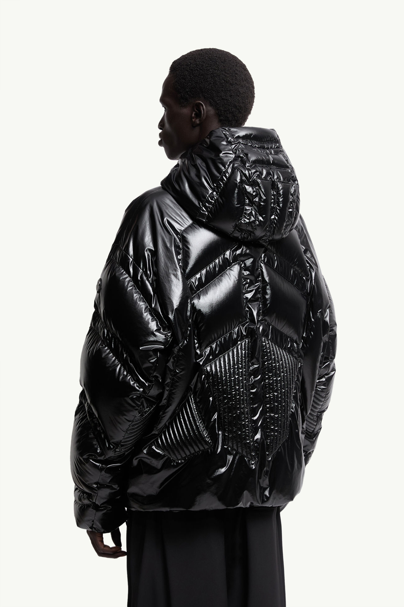 ブラック Moncler x A$AP Rocky Bahianinha ショートダウンジャケット 