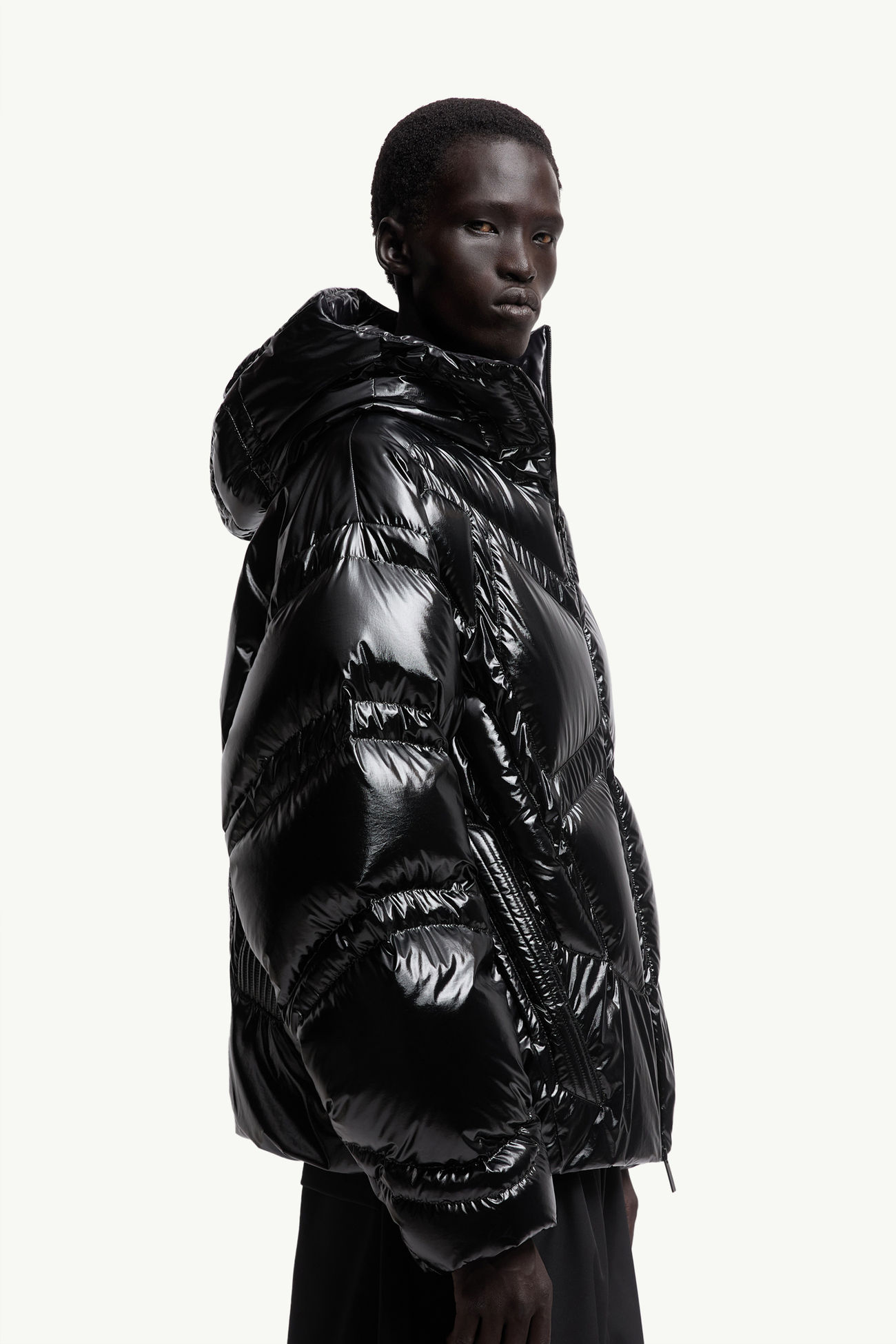 ブラック Moncler x A$AP Rocky Bahianinha ショートダウンジャケット 