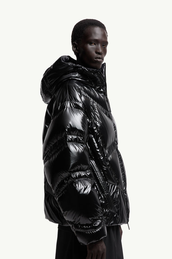 Piumino corto Moncler x A$AP Rocky Bahianinha con cappuccio Uomo Nero Moncler 5