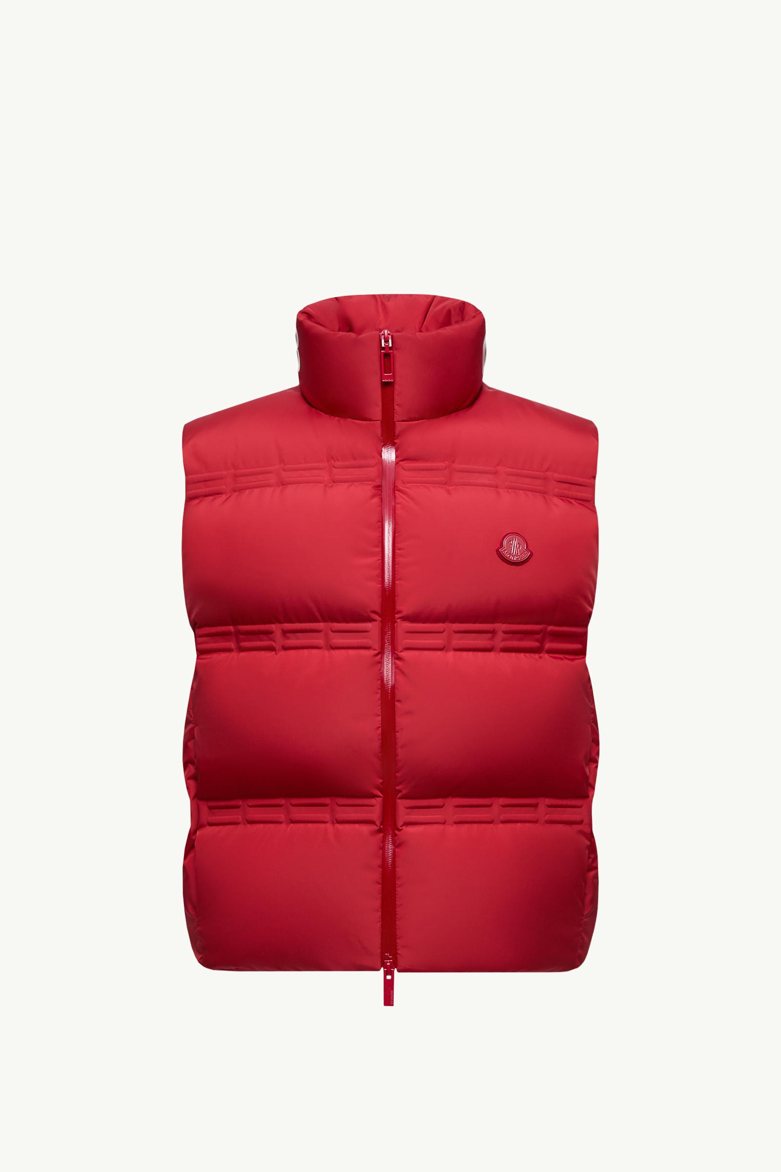MONCLER ダウンベスト　キーリング　レッド MONCLER - MONCLER ダウンベスト チャーム、キーリング レッドの通販